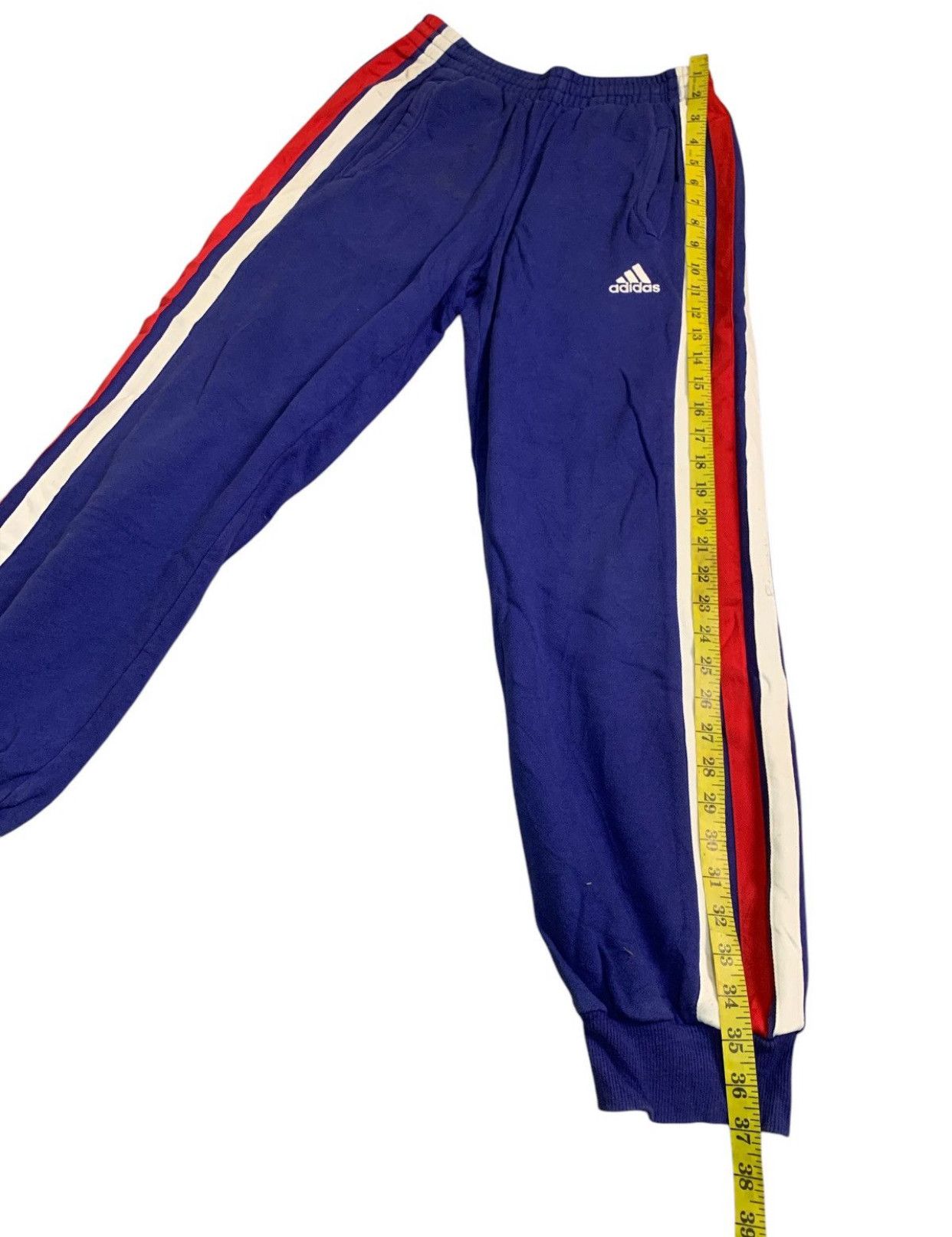 Adidas Rare Design Vintage Adidas France Stripe Jogger Pants Size US 26 / EU 42 - 12 Thumbnail