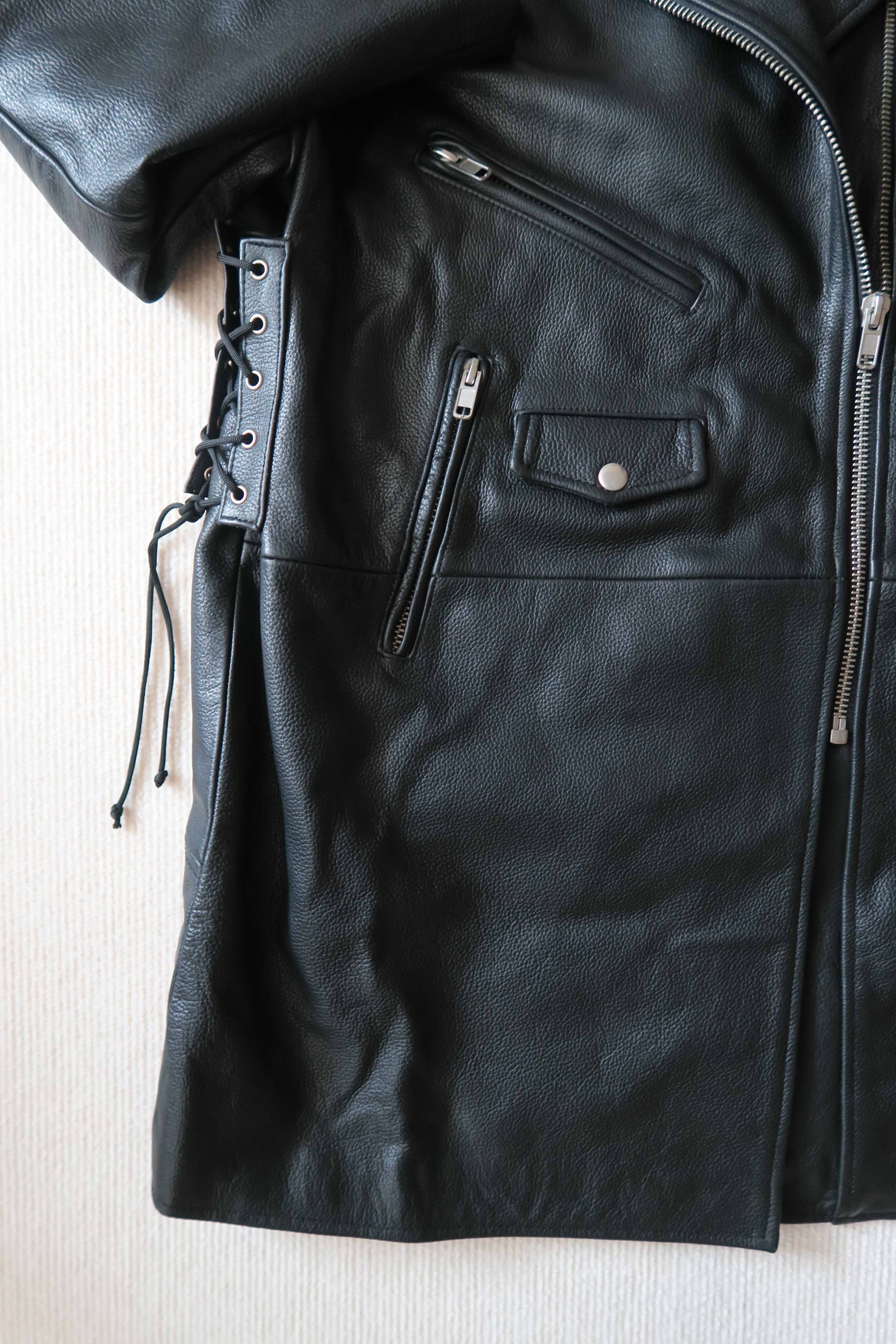 OAK Oak NYC Biker Rigger Long Leather Jacket Size US L / EU 52-54 / 3 - 5 Thumbnail