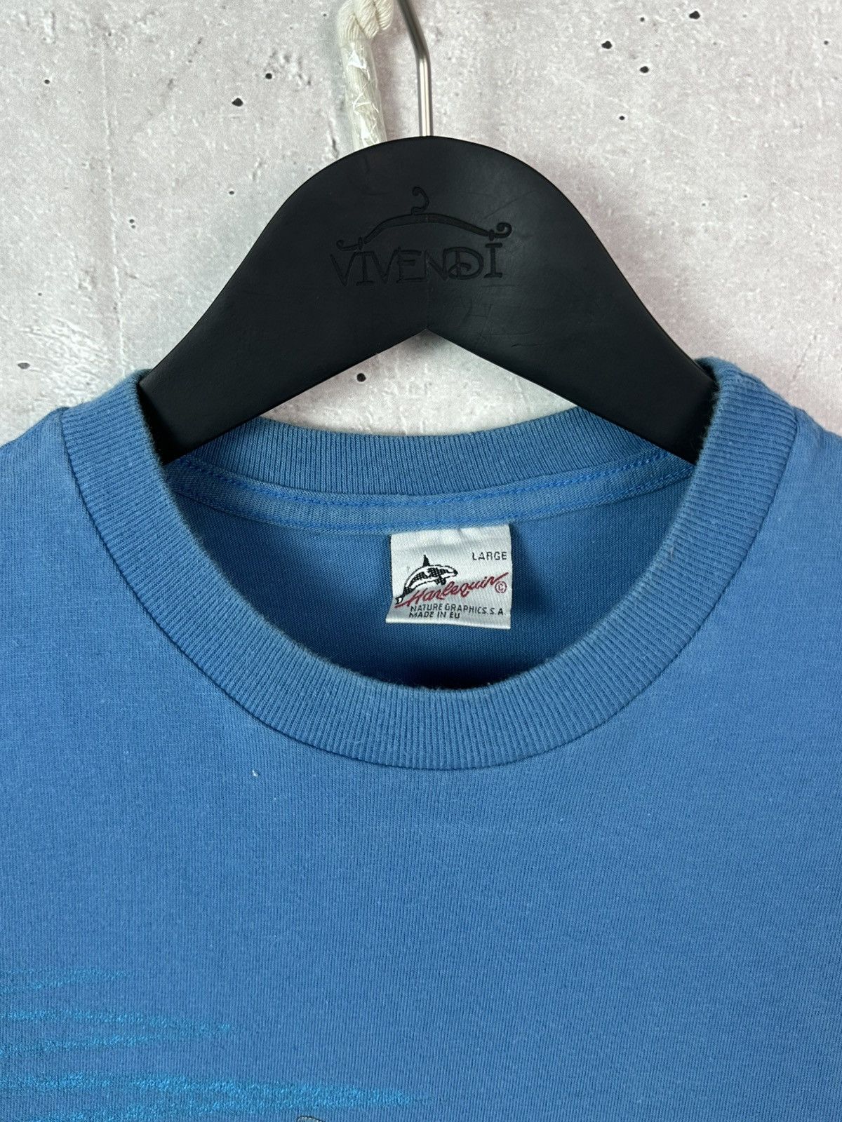 Vintage Vintage Harlequin 1993 Blue Cotton Sharks Short Sleeve Tee Size US M / EU 48-50 / 2 - 4 Thumbnail