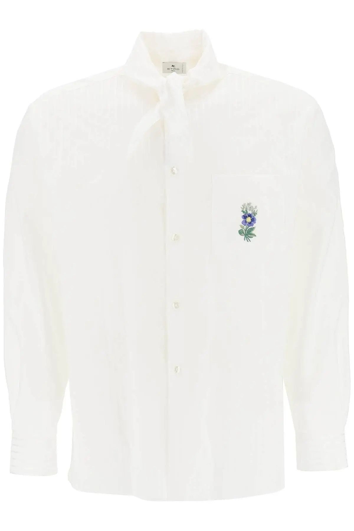 image of Etro O1S22I1N0224 Striped Shirt In White, Men's (Size Small)