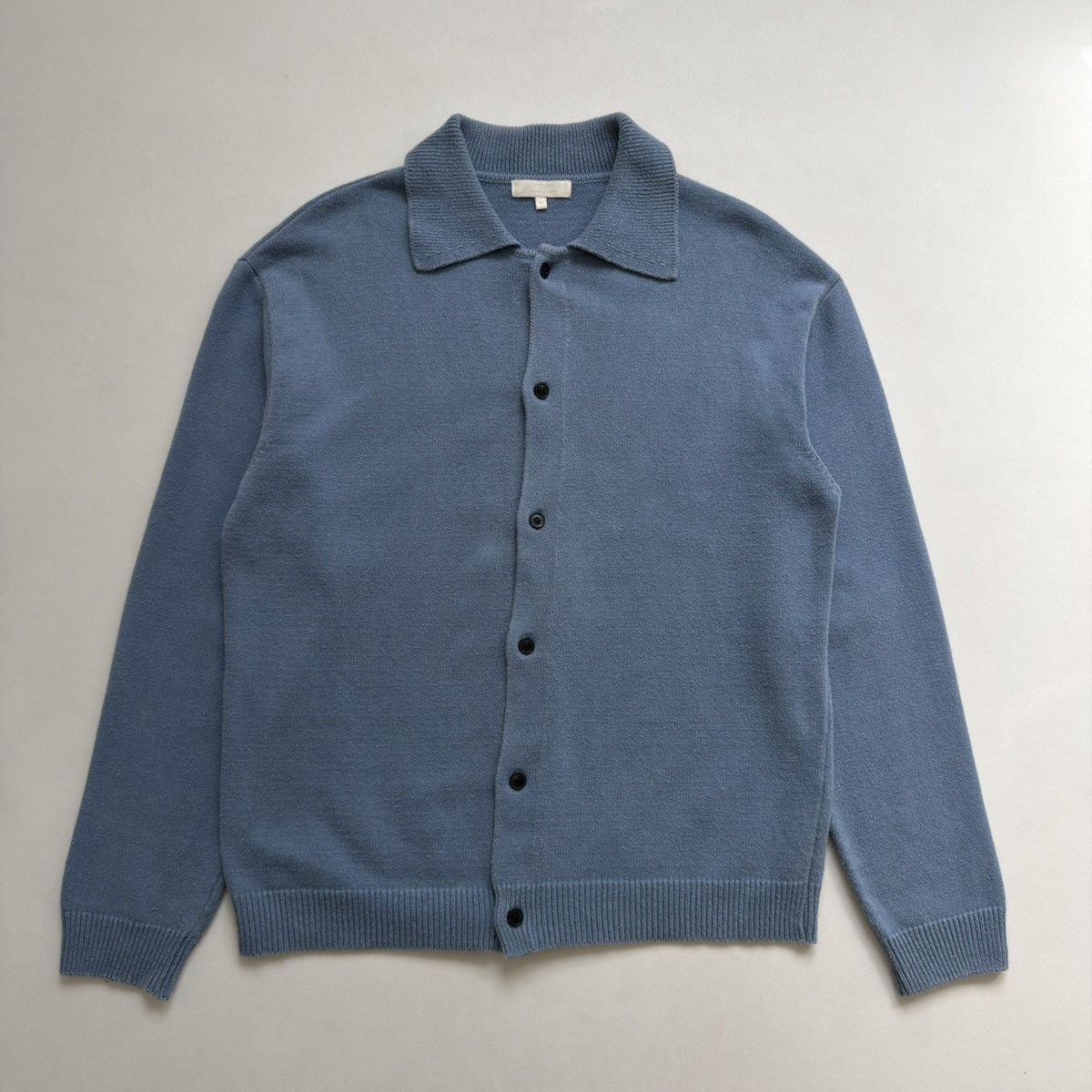 Mfpen Blue Brushed/Pilled Cotton ‘Formal’ Cardigan Size US M / EU 48-50 / 2 - 2 Thumbnail