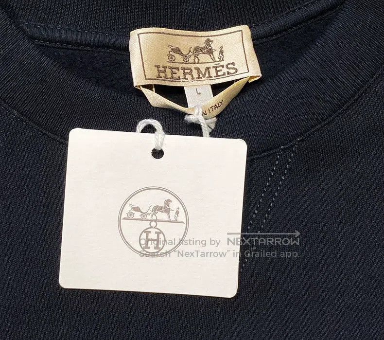 Hermes Hermes Navy blue animal digital print sweatshirt Size US L / EU 52-54 / 3 - 5 Thumbnail