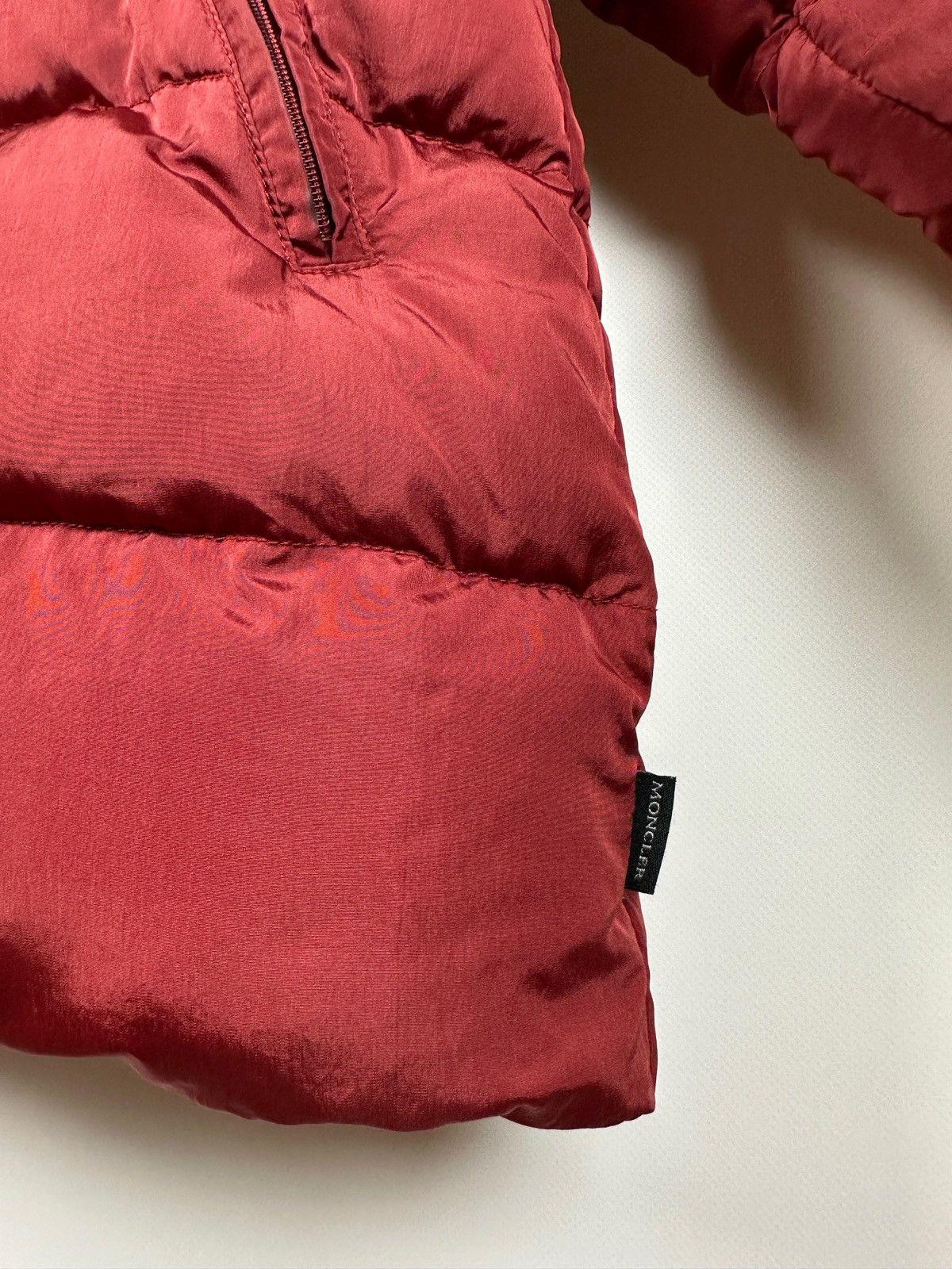 Moncler Vintage Moncler Nylon/Down Burgundy Puffer Jacket Size US L / EU 52-54 / 3 - 20 Thumbnail