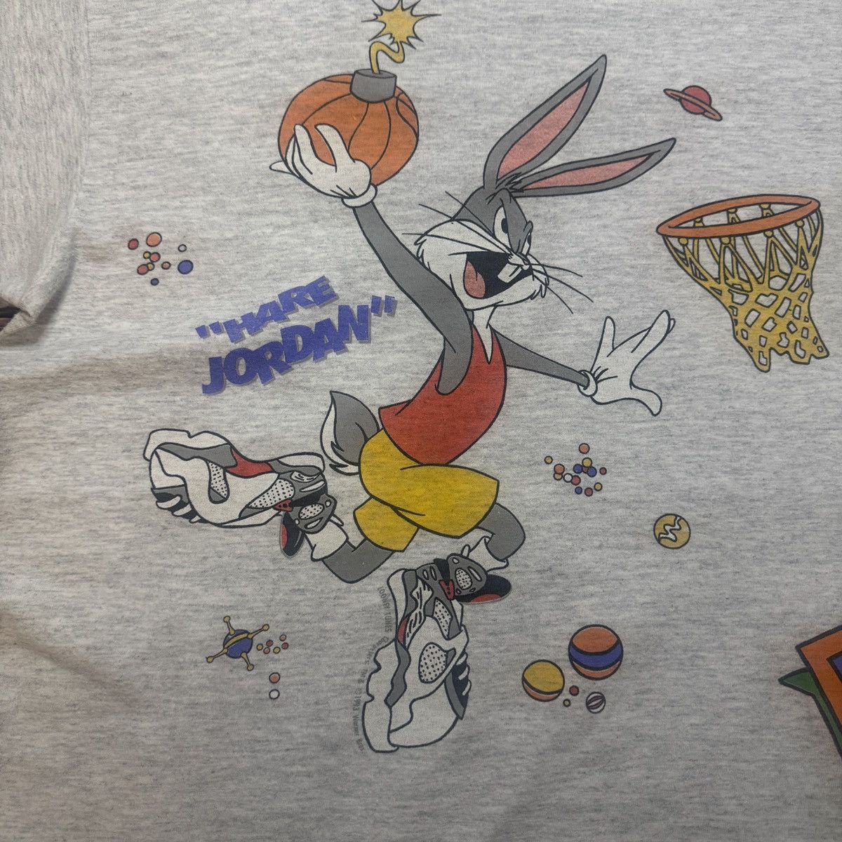 Nike Vintage 90s Nike Space Jam Hare Jordan Shirt Size US L / EU 52-54 / 3 - 2 Thumbnail