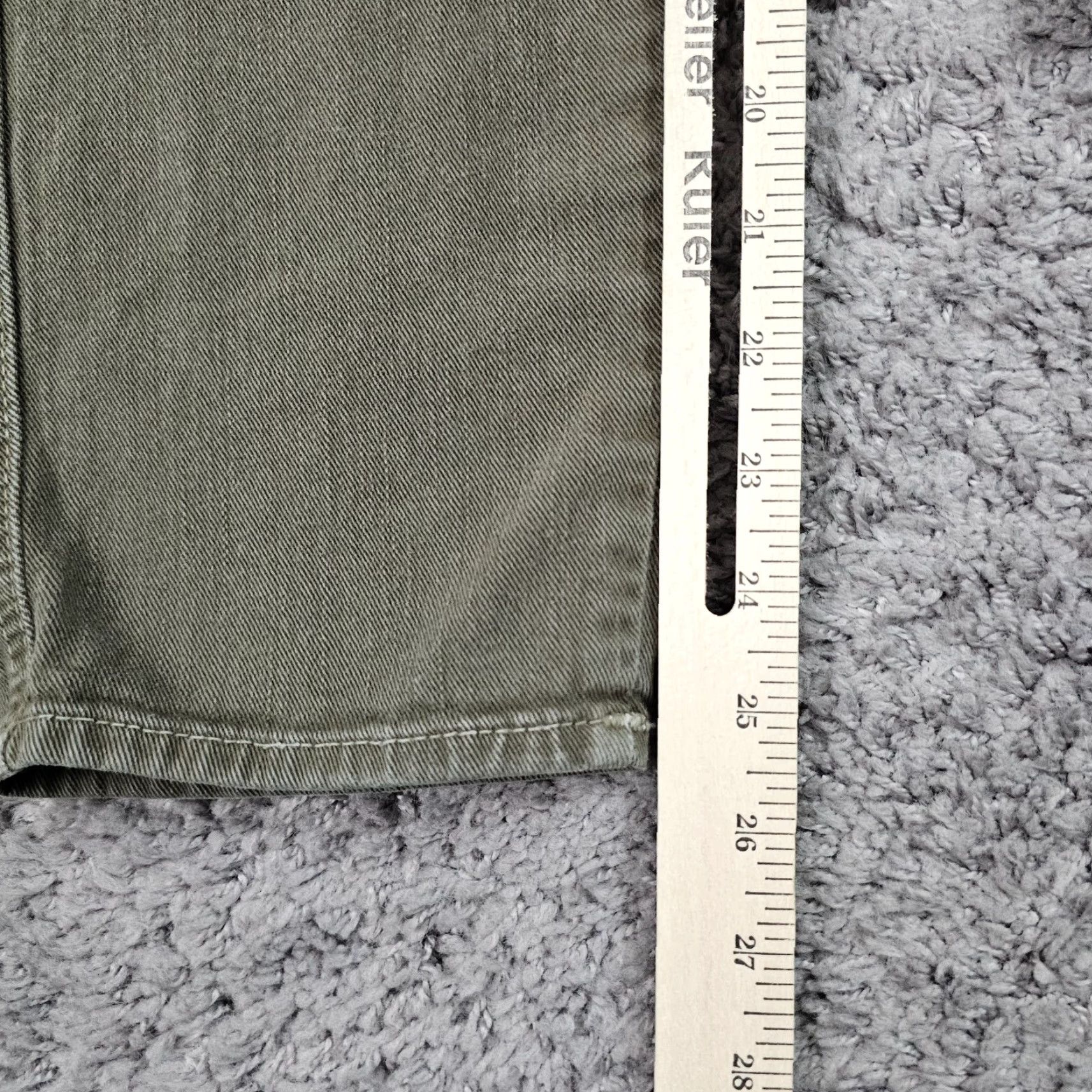 True Religion VINTAGE True Religion Joyce Jeans Women's Cropped 29x26 Green Denim Low Rise 90s Style Mens? Girls? Wait. Size 29" - 6 Thumbnail