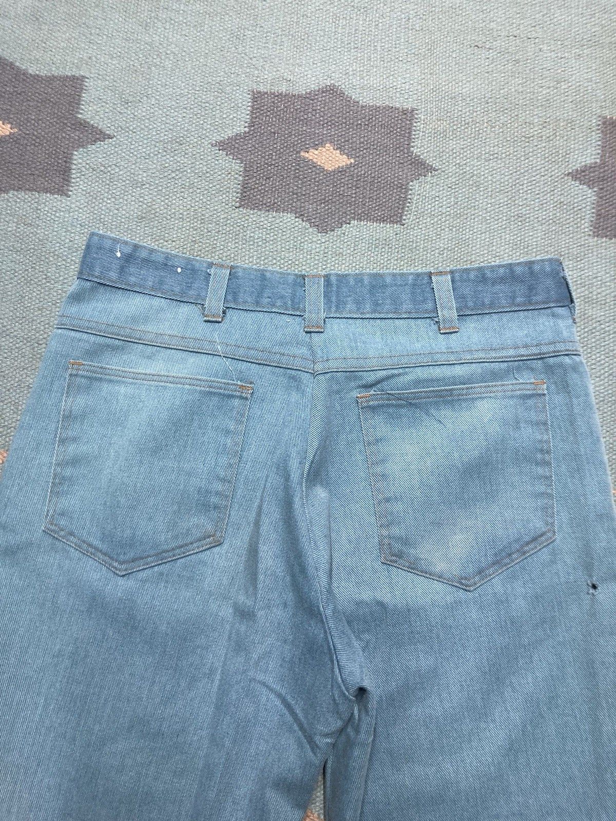 Vintage 1970s flare leg denim jeans bootcut hippie blue talon 30x28 Size US 30 / EU 46 - 8 Thumbnail