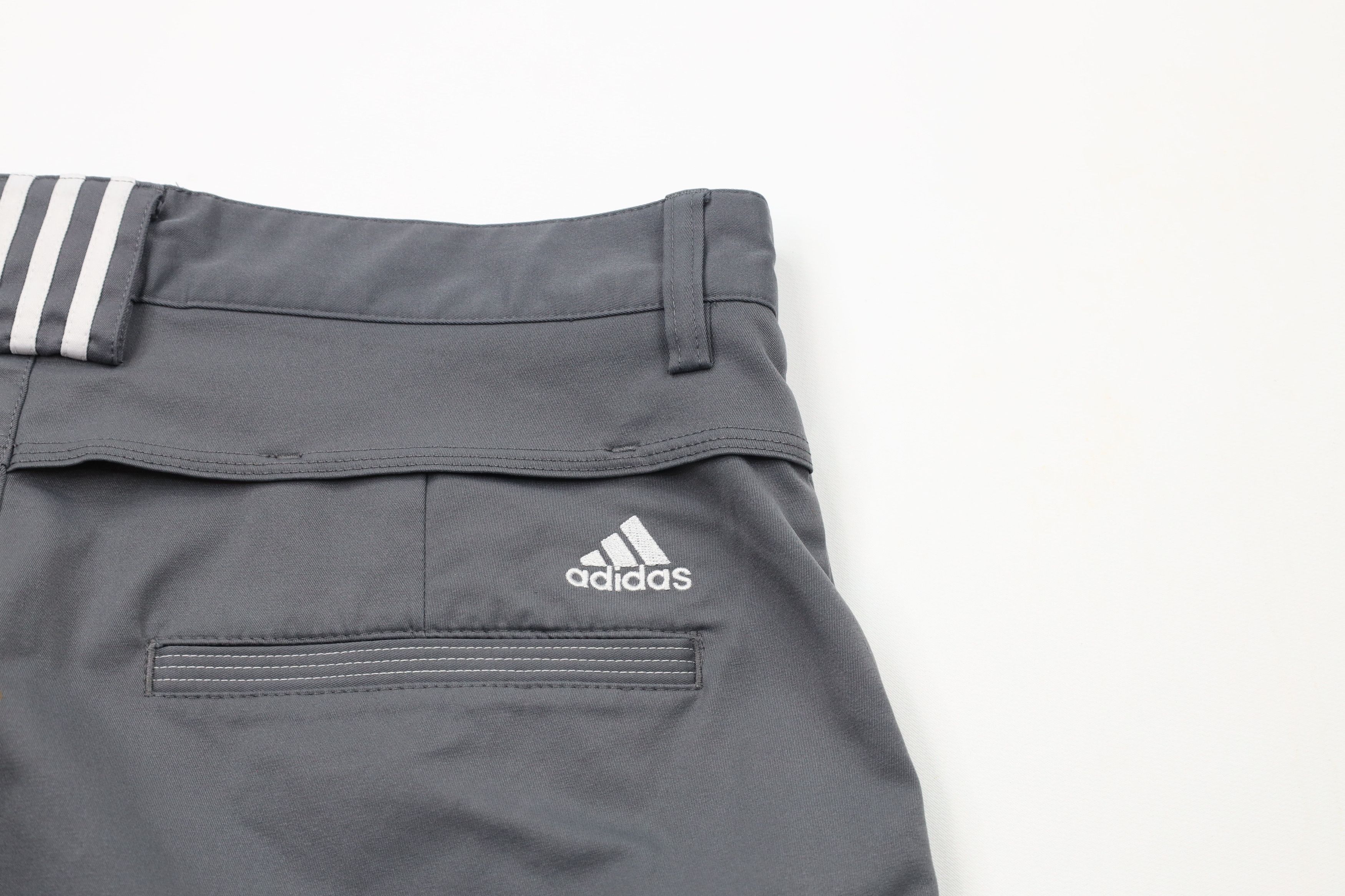 Adidas × Vintage Adidas Golf Spell Out Striped Golfing Chino Shorts Gray Size US 30 / EU 46 - 13 Thumbnail