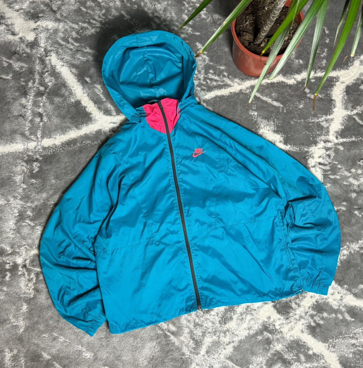 Nike Nylon Jacket, Men's XL Nylon gray type Vintage Second Hand