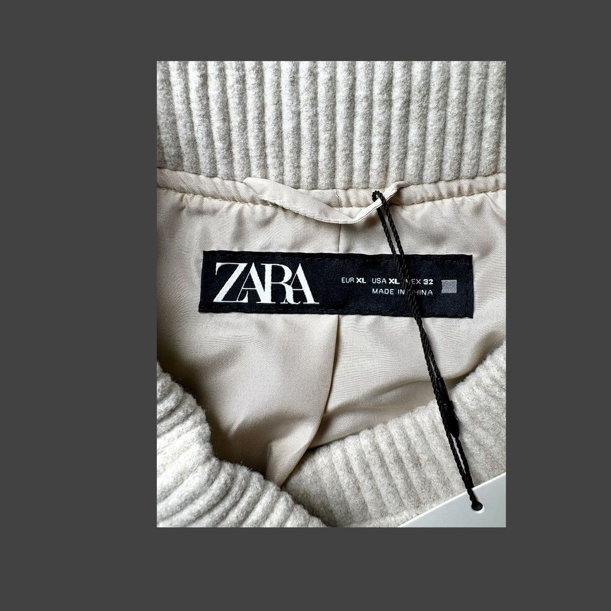 Zara Zara Women’s Soft Cream Beige Short Bomber Jacket sz XL Size XL / US 12-14 / IT 48-50 - 13 Thumbnail