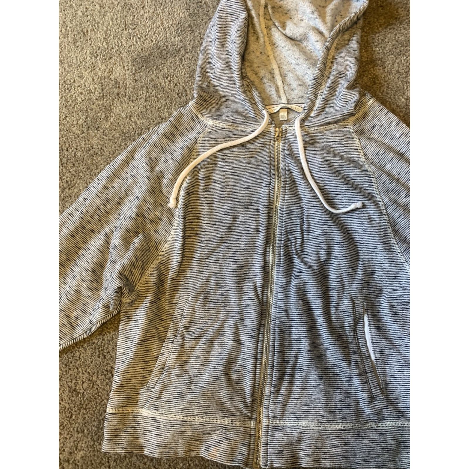 Victoria's Secret VINTAGE Victoria’s Secret JACKET ANGEL Hoodie Gray Small Petite Zip Up Women Size S / US 4 / IT 40 - 2 Thumbnail
