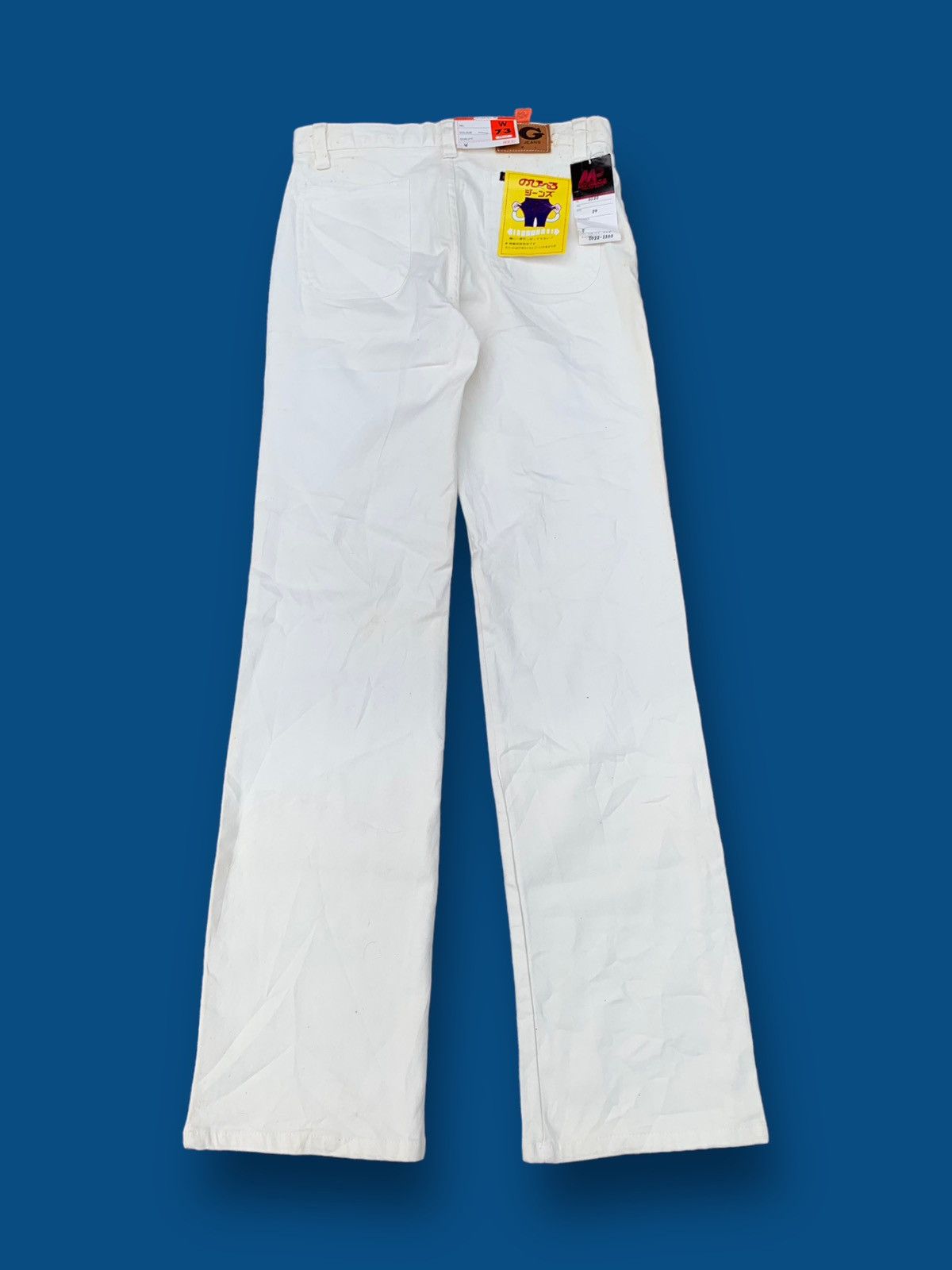 Japanese Brand × Vintage Steals! Vintage NOS Big G Blue Jeans Japan Cream Denim Size US 29 - 2 Thumbnail