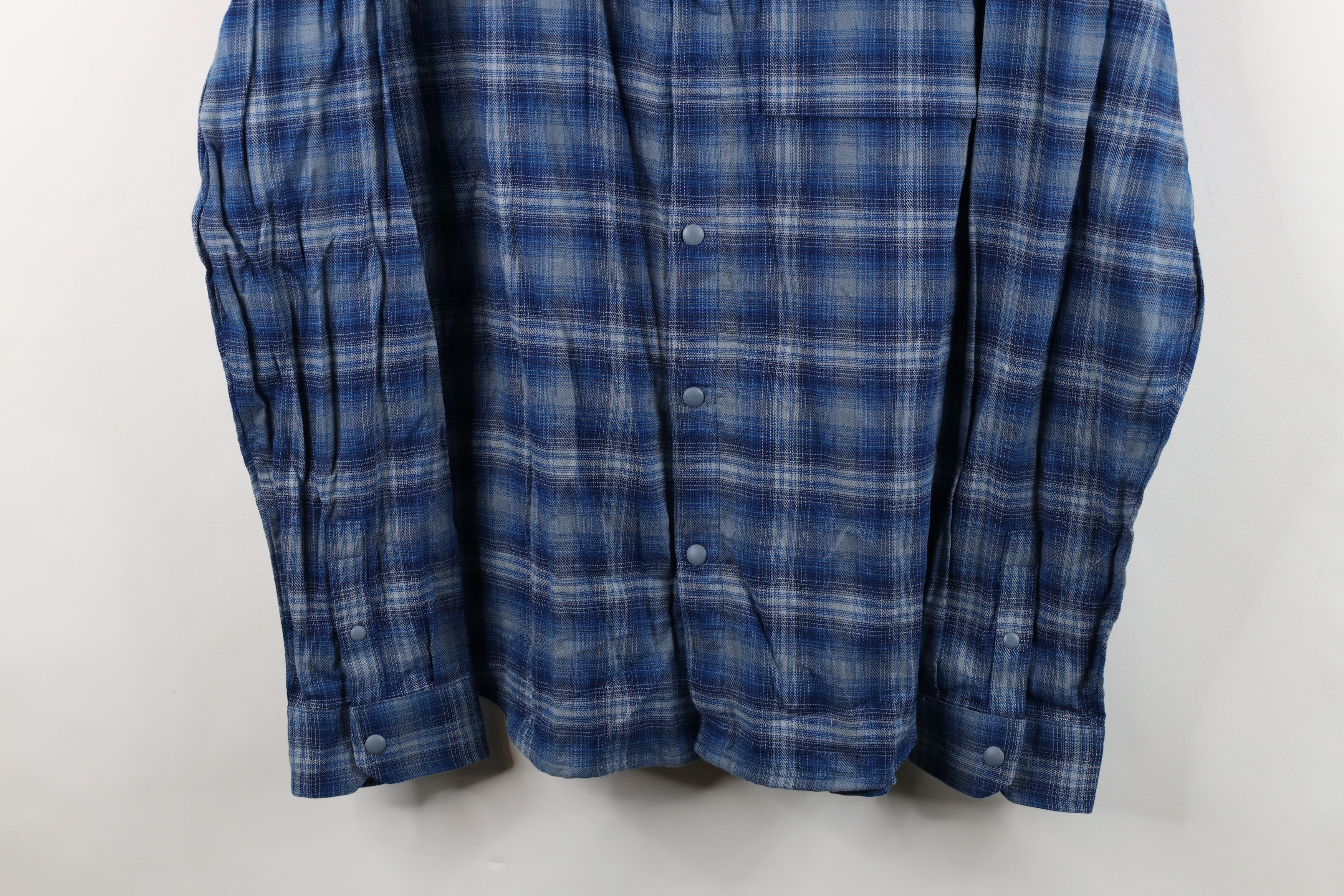 Under Armour Under Armour Flannel Collared Button Shirt Blue Plaid Size US XXL / EU 58 / 5 - 3 Thumbnail