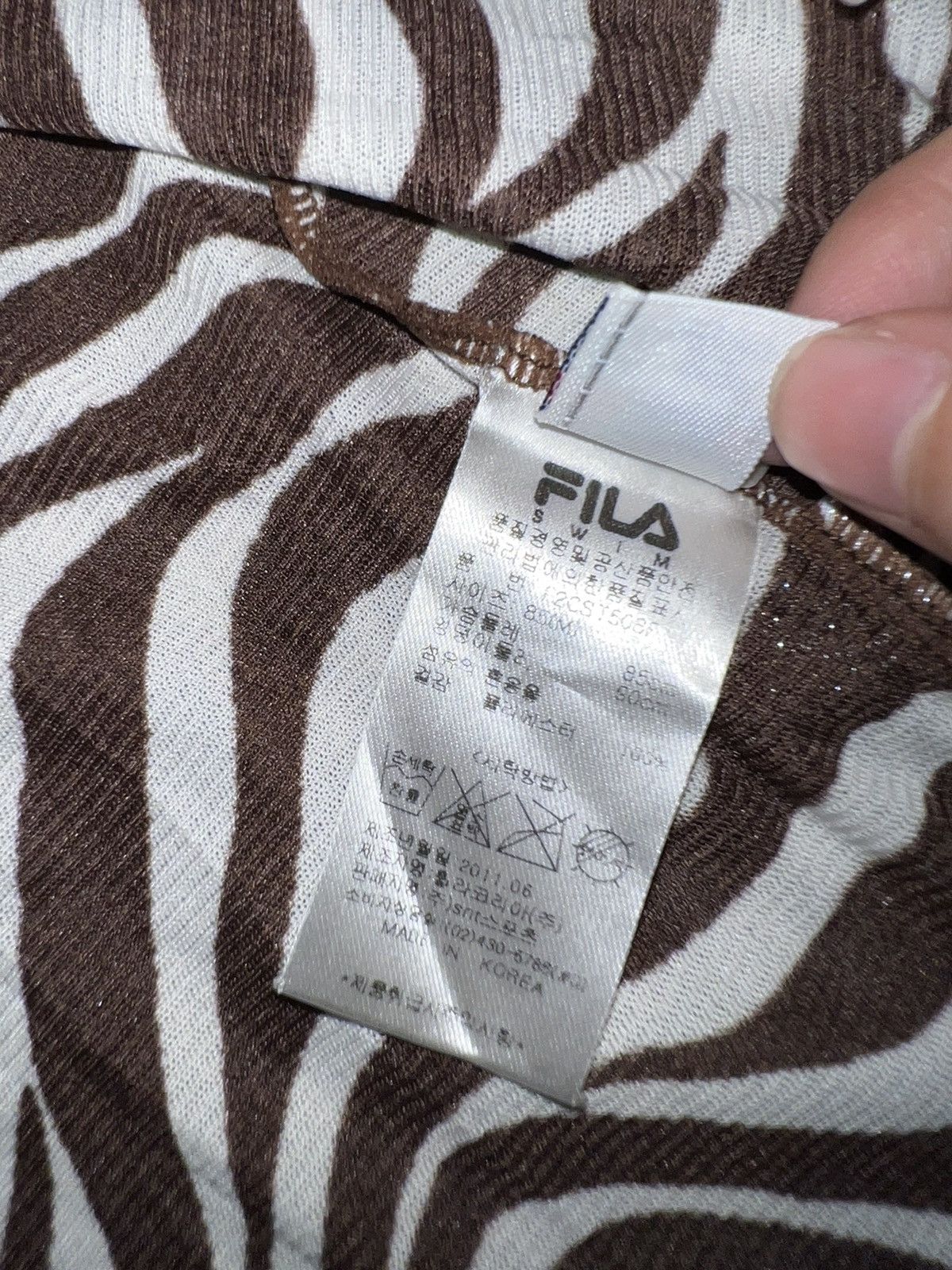 Fila Vintage Fila Zebra Top 🖤➕ Size M / US 6-8 / IT 42-44 - 7 Thumbnail