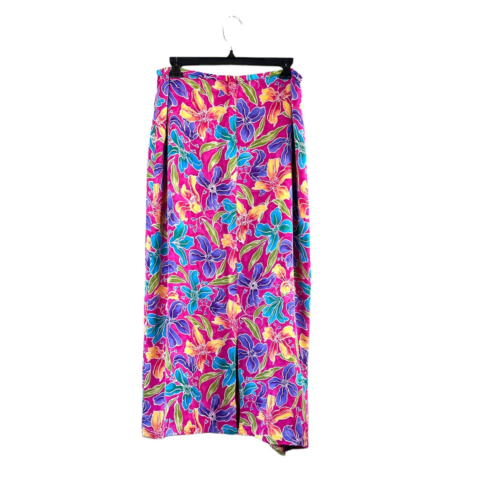 Vintage Vintage Vibrant Floral Madison Studio Silk Skirt 10 Size 32" / US 10 / IT 46 - 2 Thumbnail