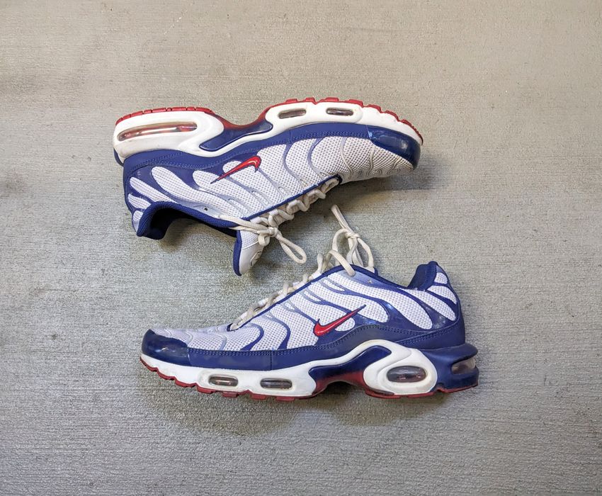 Nike Air Max Plus White Red Blue Men's - CJ9928-100 - US