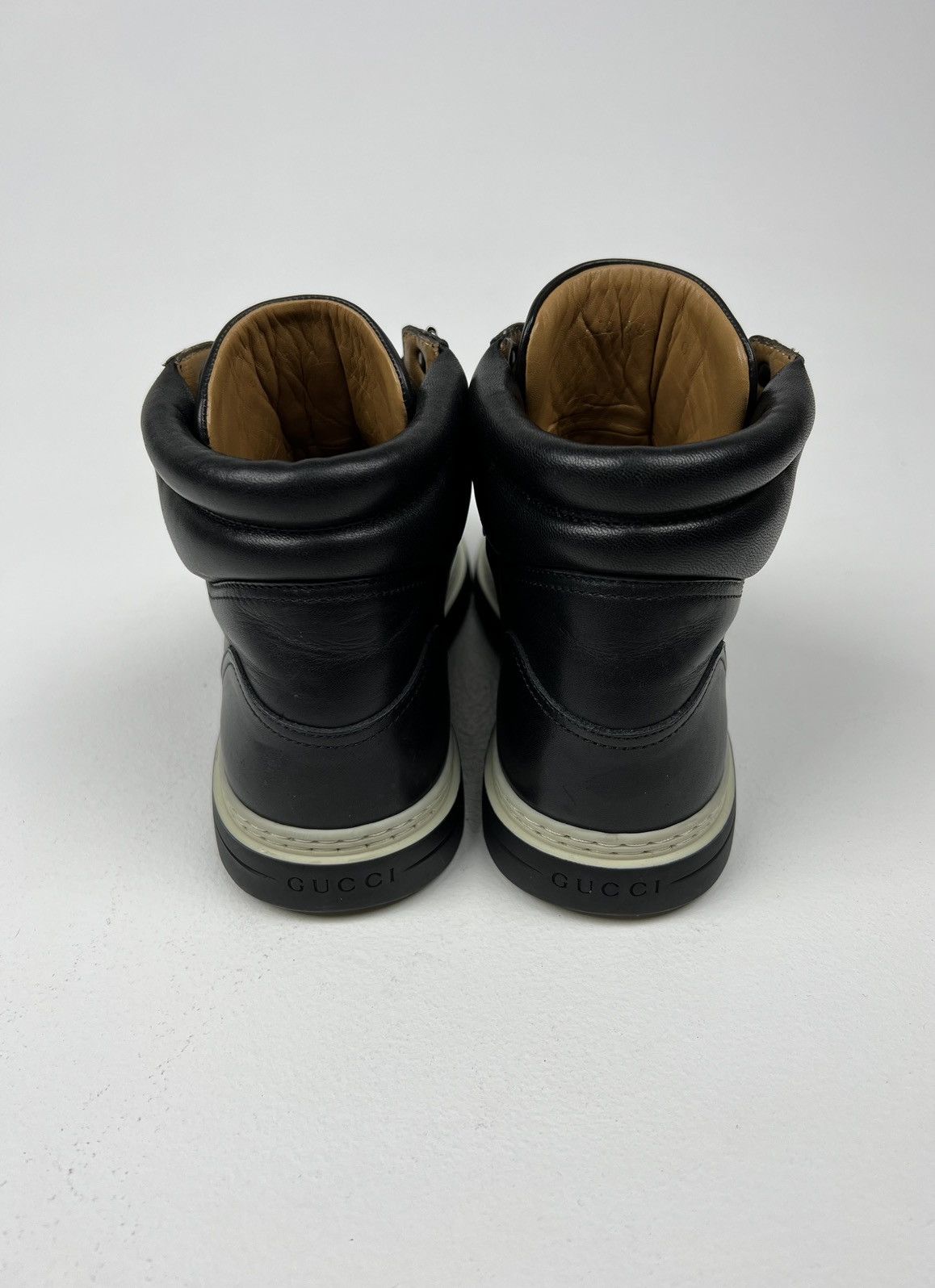 Gucci GUCCI Boots Leather Shoes GG Interlocking Logo Black Men’s Size US 6.5 / EU 39-40 - 9 Thumbnail