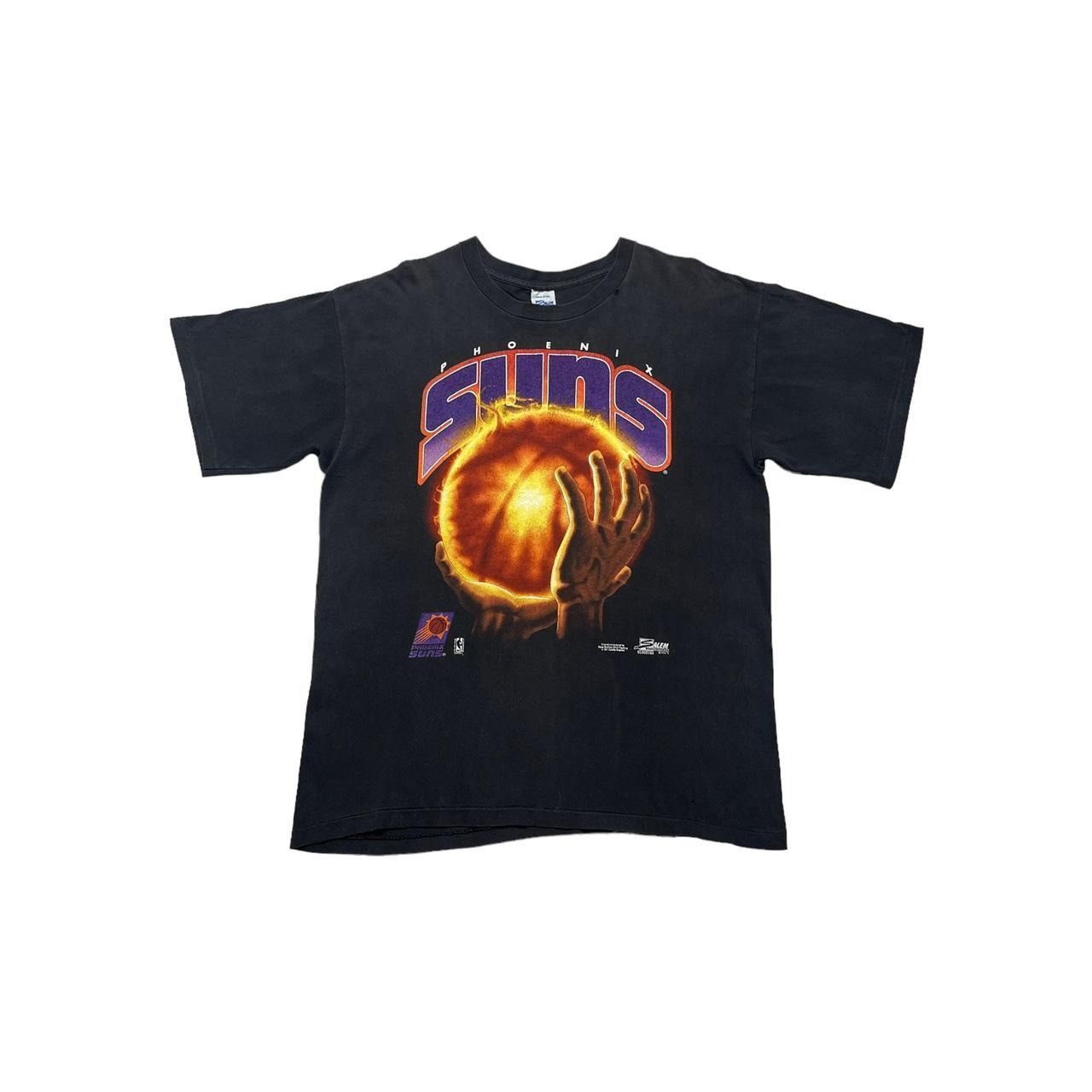 NBA × Vintage Vintage Phoenix Suns Flaming Basketball T-Shirt Size US L / EU 52-54 / 3 - 1 Thumbnail