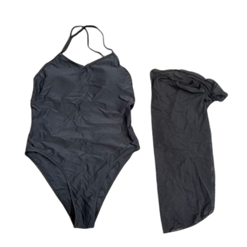 Shein Woman's Strappy Back One Piece Swimsuit with Tie Coverup Size ONE SIZE - 1 Thumbnail