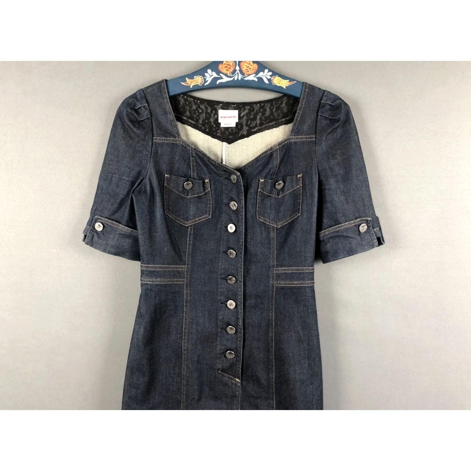 Miss Sixty Miss Sixty Denim Dress S Blue Cotton Casual Knee Length Button Chest Pockets Womens Modern Vintage: No N/A Menus Size S / US 4 / IT 40 - 3 Thumbnail