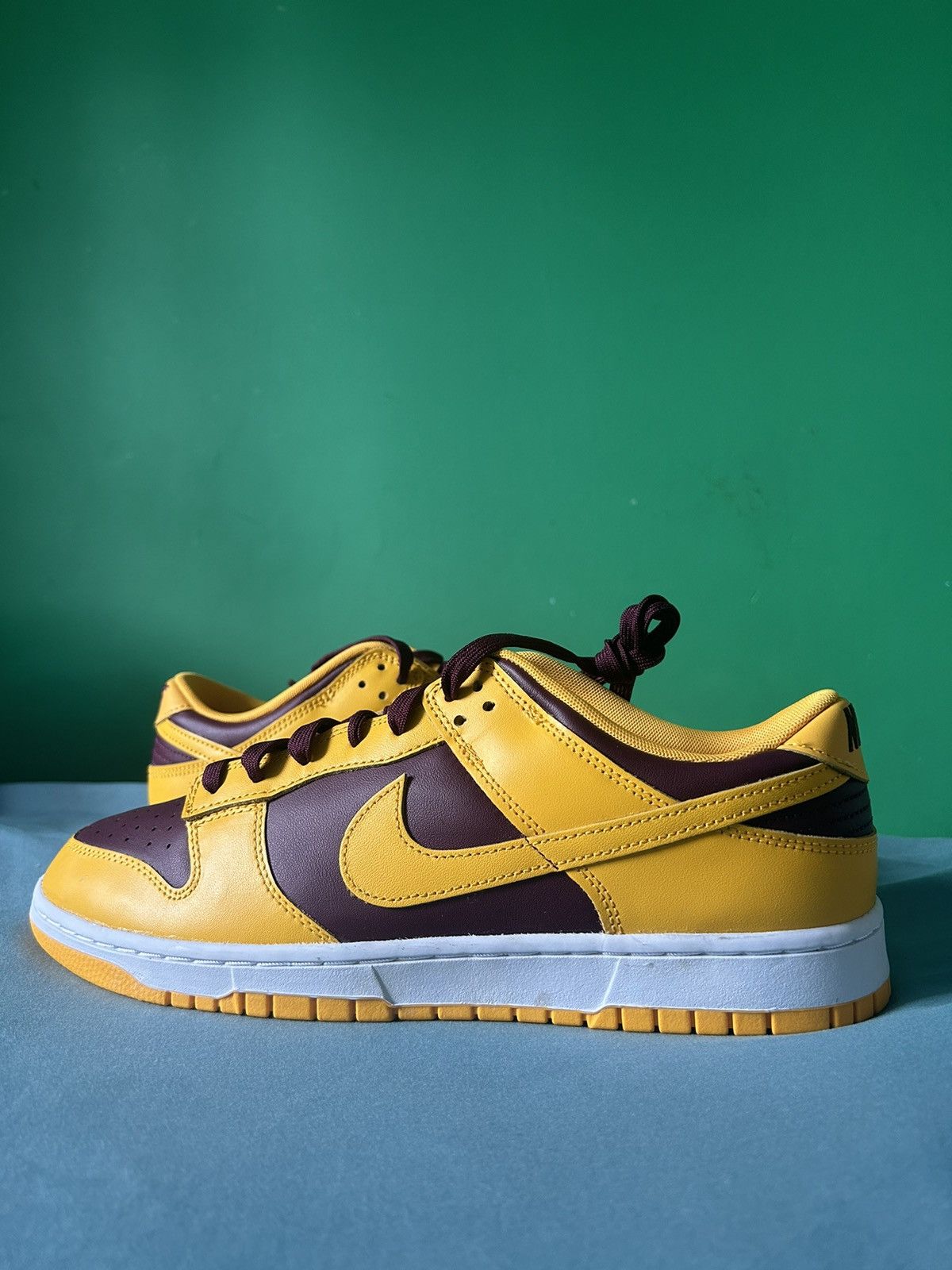 image of Nike Dunk Low Arizona State 2022 Shoes in Gold, Men's (Size 12)