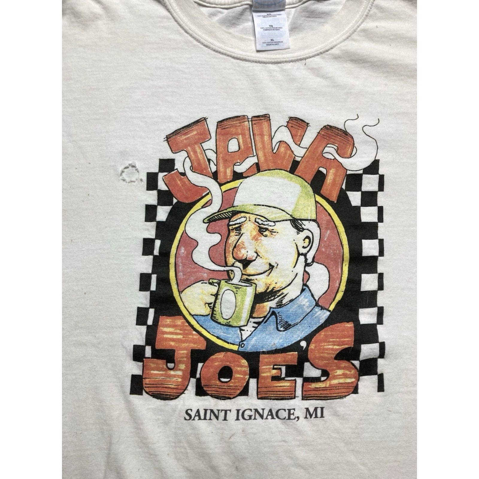 Vintage VINTAGE T SHIRT Java Joes saint ignace Michigan coffee shop distressed XL Shirt Mens Size US XL / EU 56 / 4 - 5 Thumbnail