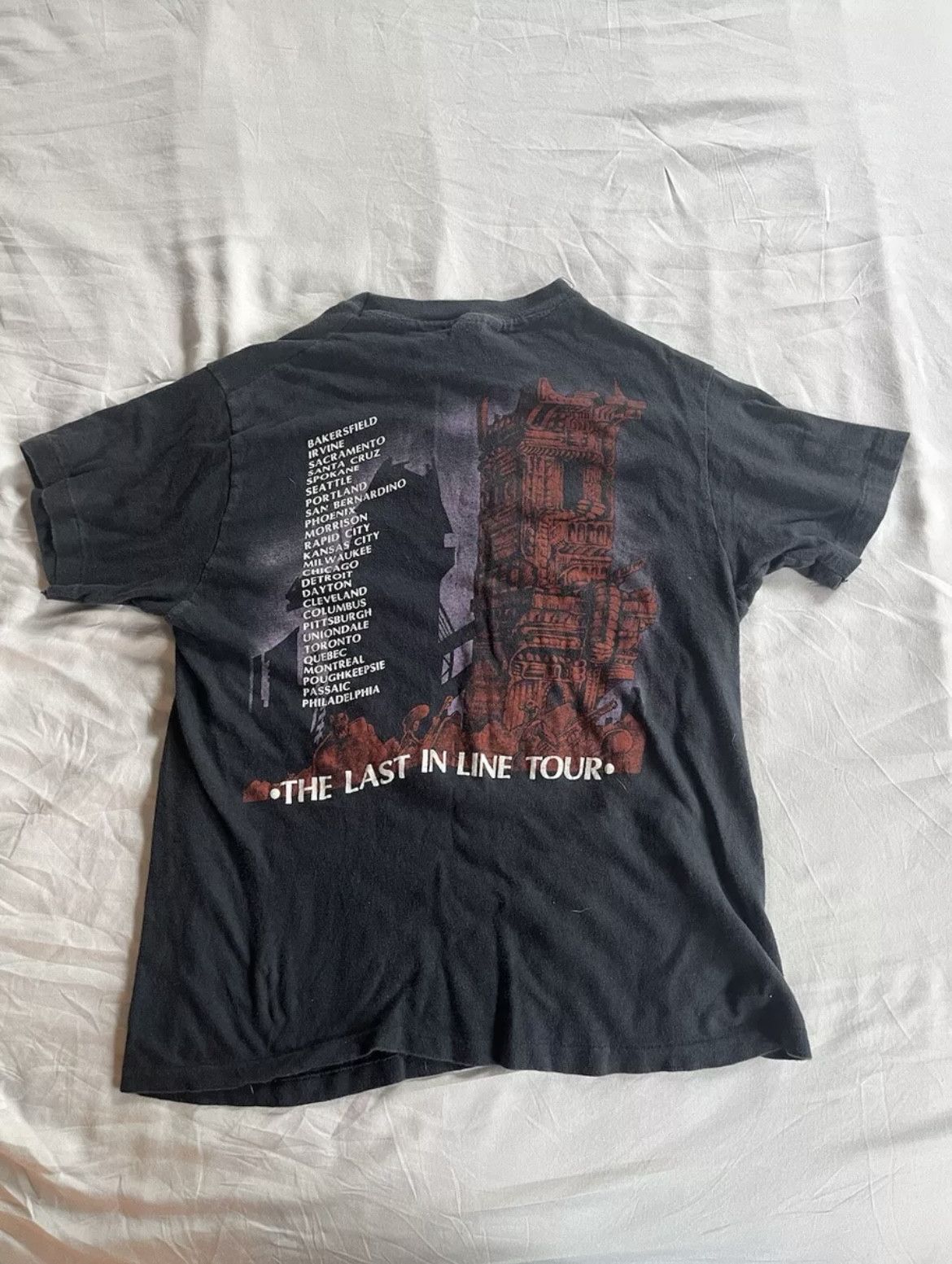 Hanes Vintage 84’ Dio The Last in Line Tour t-shirt Size US M / EU 48-50 / 2 - 2 Thumbnail