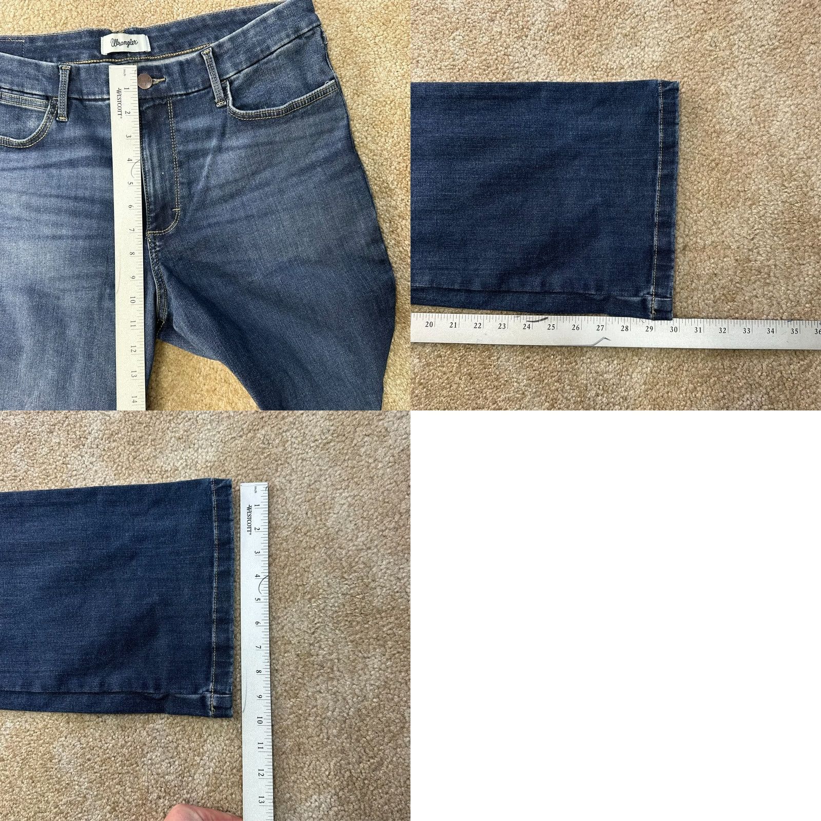 Wrangler Wrangler Bespoke Boot Cut Jeans Womens 33x30 Stretch High Rise Western Denim Size 24" / US 00 / IT 34 - 9 Thumbnail