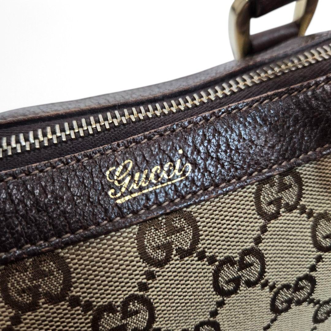 Gucci Gucci - Abbey Mini Brown Beige Leather Handbag Small Size ONE SIZE - 3 Thumbnail