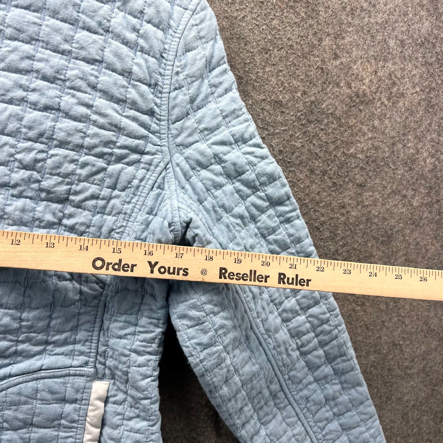 Pendleton Pendleton Jacket Women M Light Blue Quilted Full Zip Reversible VTG Pattern: Solid Winter Fall Size M / US 6-8 / IT 42-44 - 7 Thumbnail