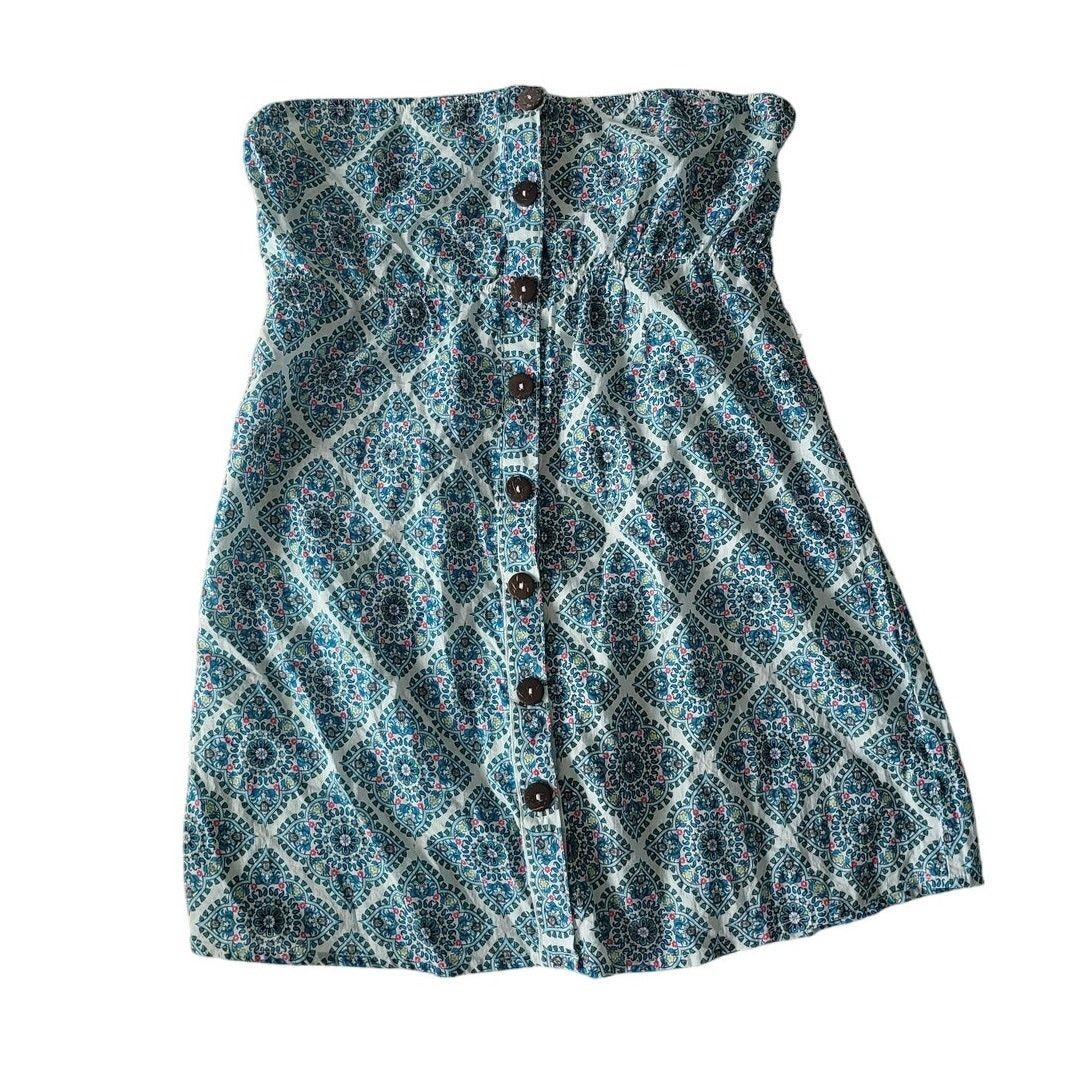 Other Vanity White Paisley Long Strapless Button Down Top - Large Size L / US 10 / IT 46 - 1 Thumbnail