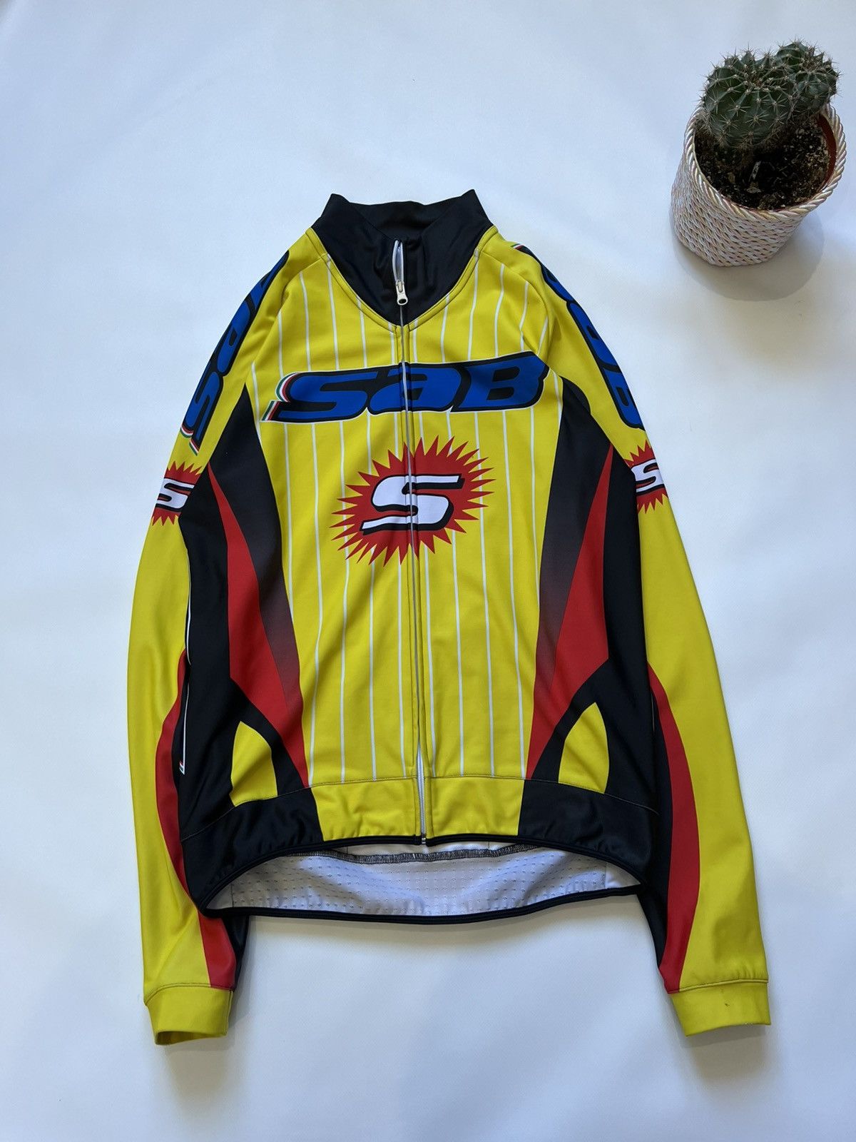 Other Vintage SAB Cycling Zip Sweatshirt Yellow Medium Size US M / EU 48-50 / 2 - 1 Thumbnail