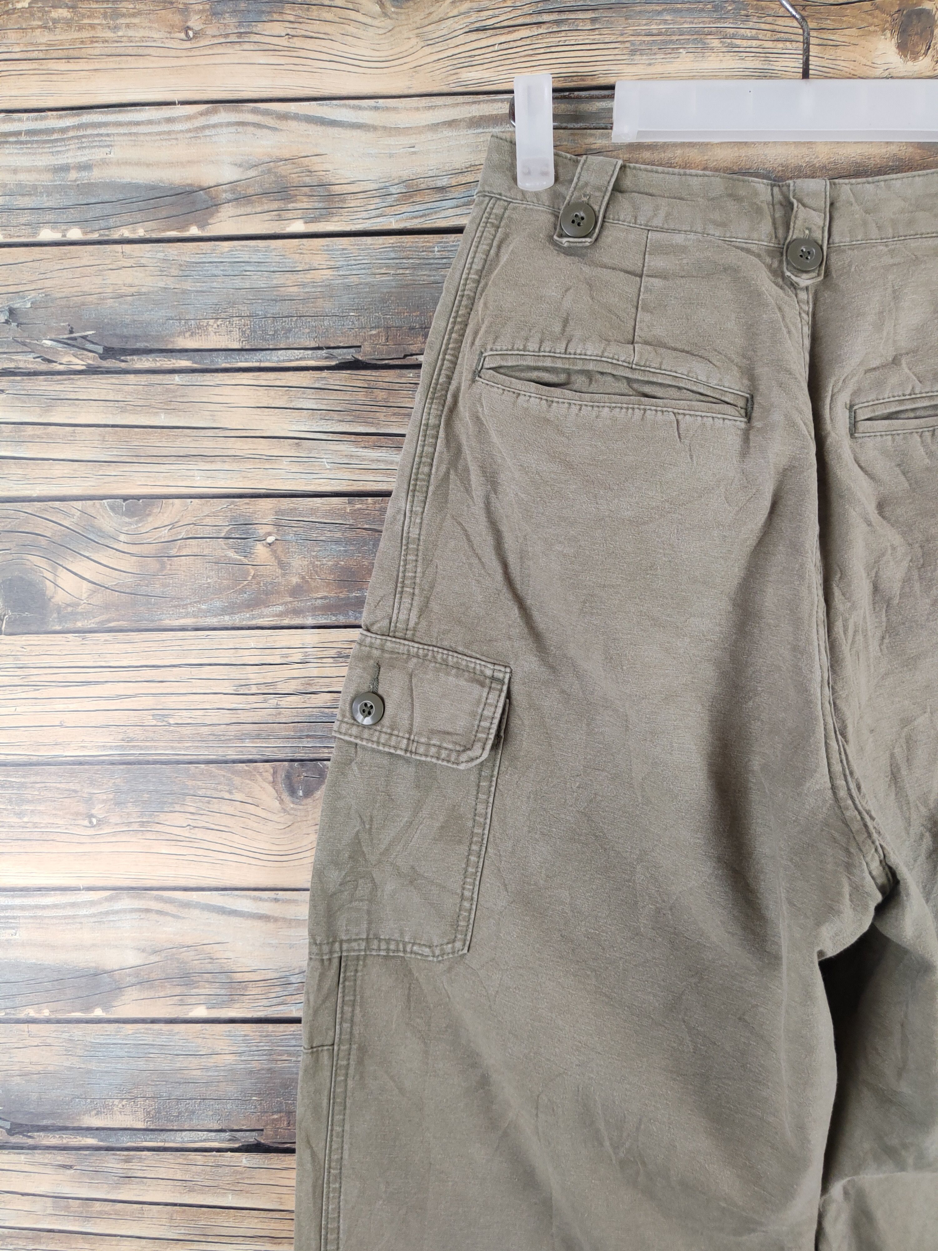 Japanese Brand Ungrid Green Faded Multipocket Tactical Cargo Pants #W2208 Size US 26 / EU 42 - 8 Thumbnail
