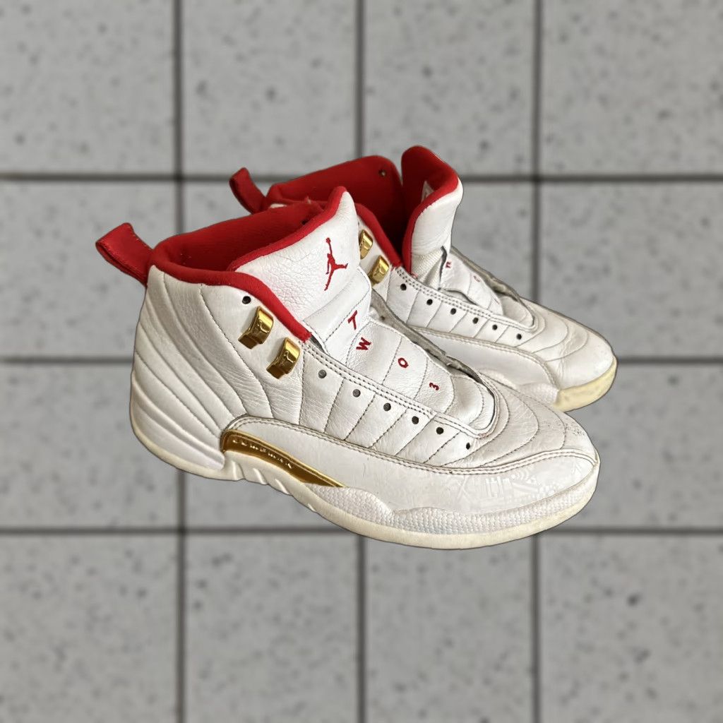 Nike Nike Air Jordan 12 Retro FIBA White Red Sneakers Mens 8.5 OG XII 130690-107 High Top Leather Rubber Shoes Size US 8 / EU 41 - 1 Thumbnail