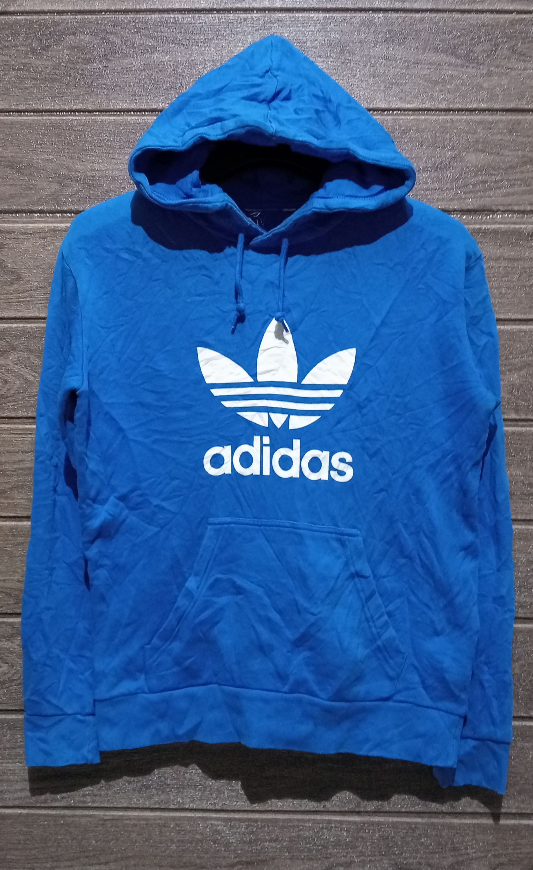 Adidas Adidas Trefoil Big Logo Blue Pullover Hoodie Size US M / EU 48-50 / 2 - 1 Thumbnail