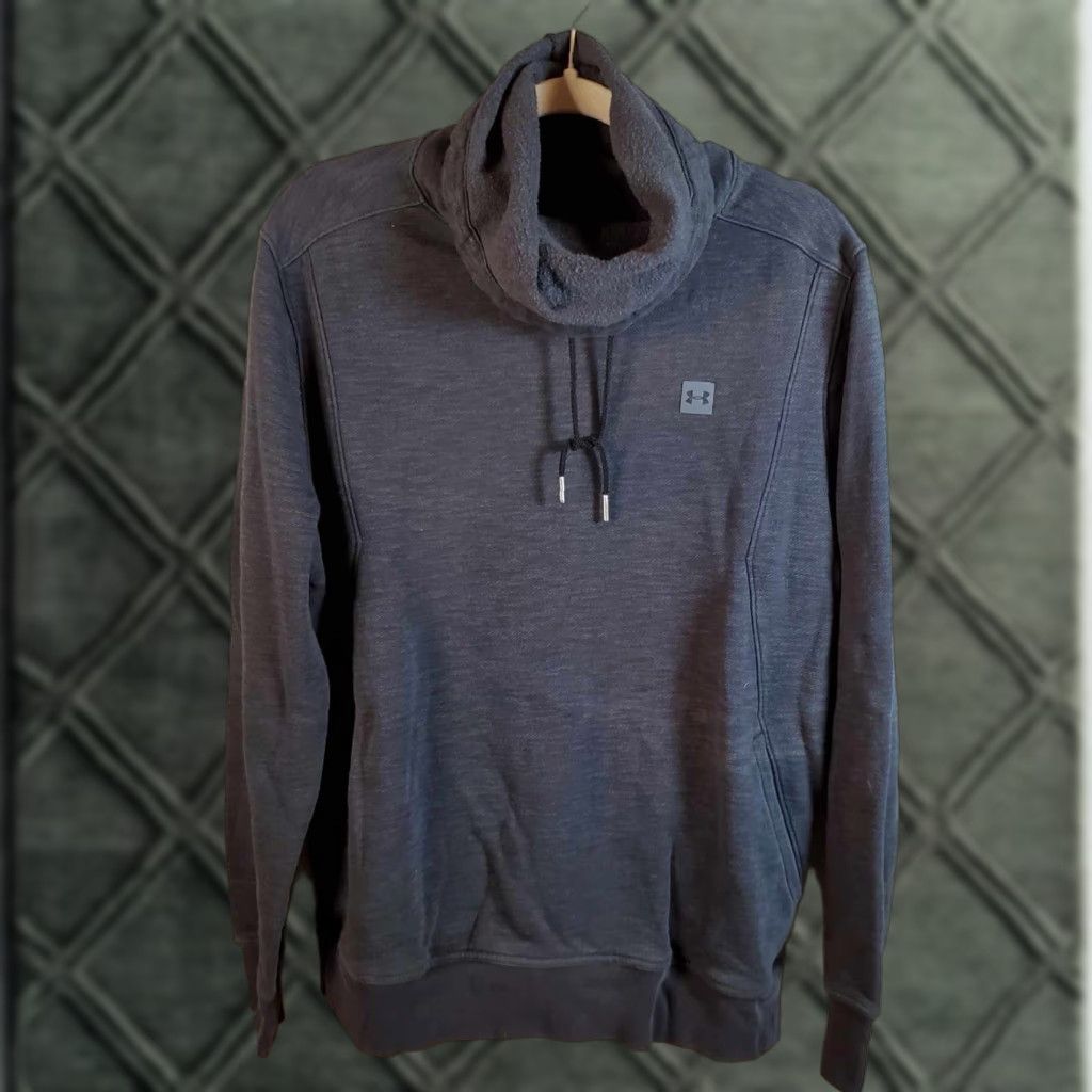 Under Armour Under Armour ColdGear Sweater Men’s XL Grey Fleece Mock Neck Storm Size US XL / EU 56 / 4 - 1 Thumbnail