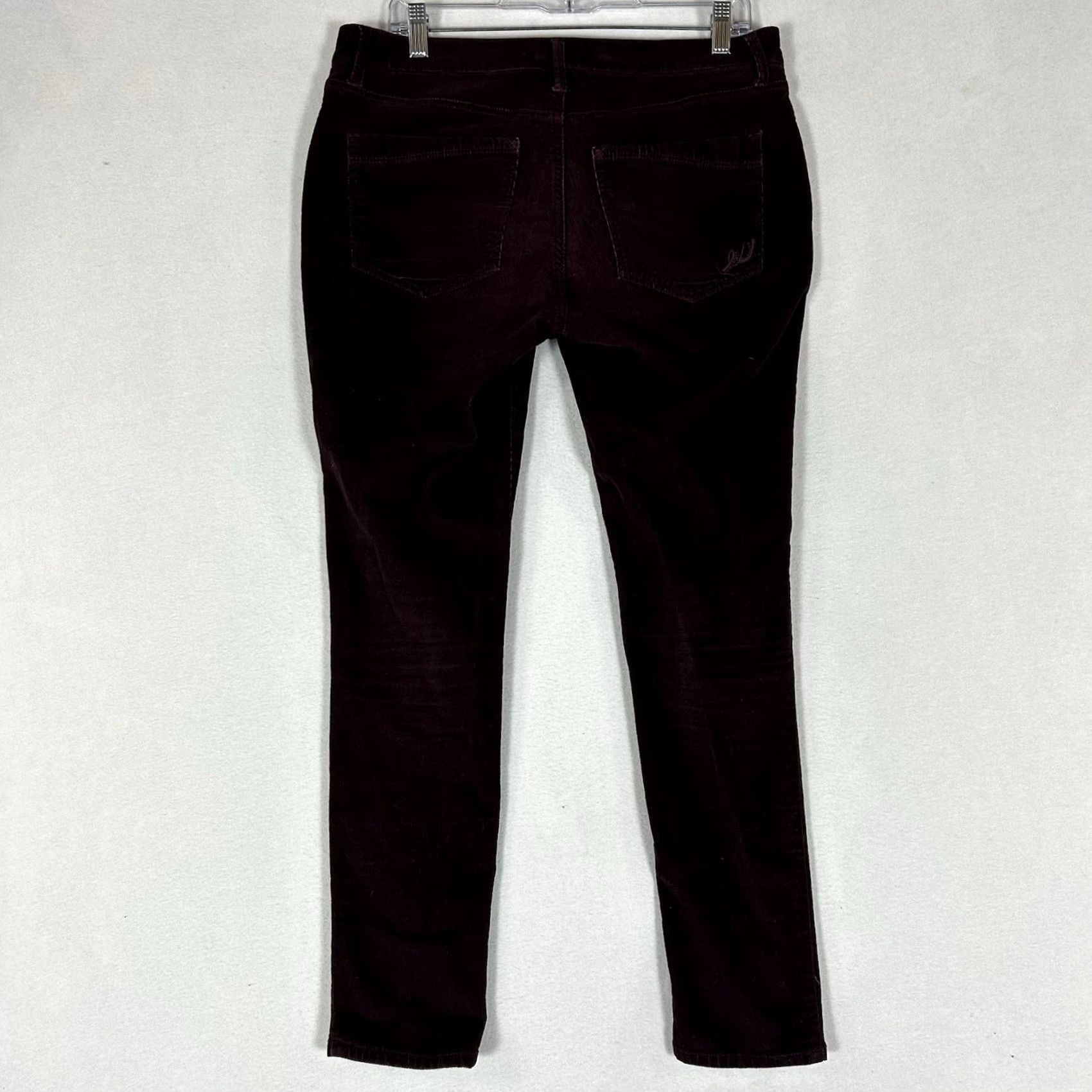 Express Express Corduroy Mid Rise Legging Pants Womens 10 Regular Maroon Dark Red Casual Size 32" / US 10 / IT 46 - 7 Thumbnail