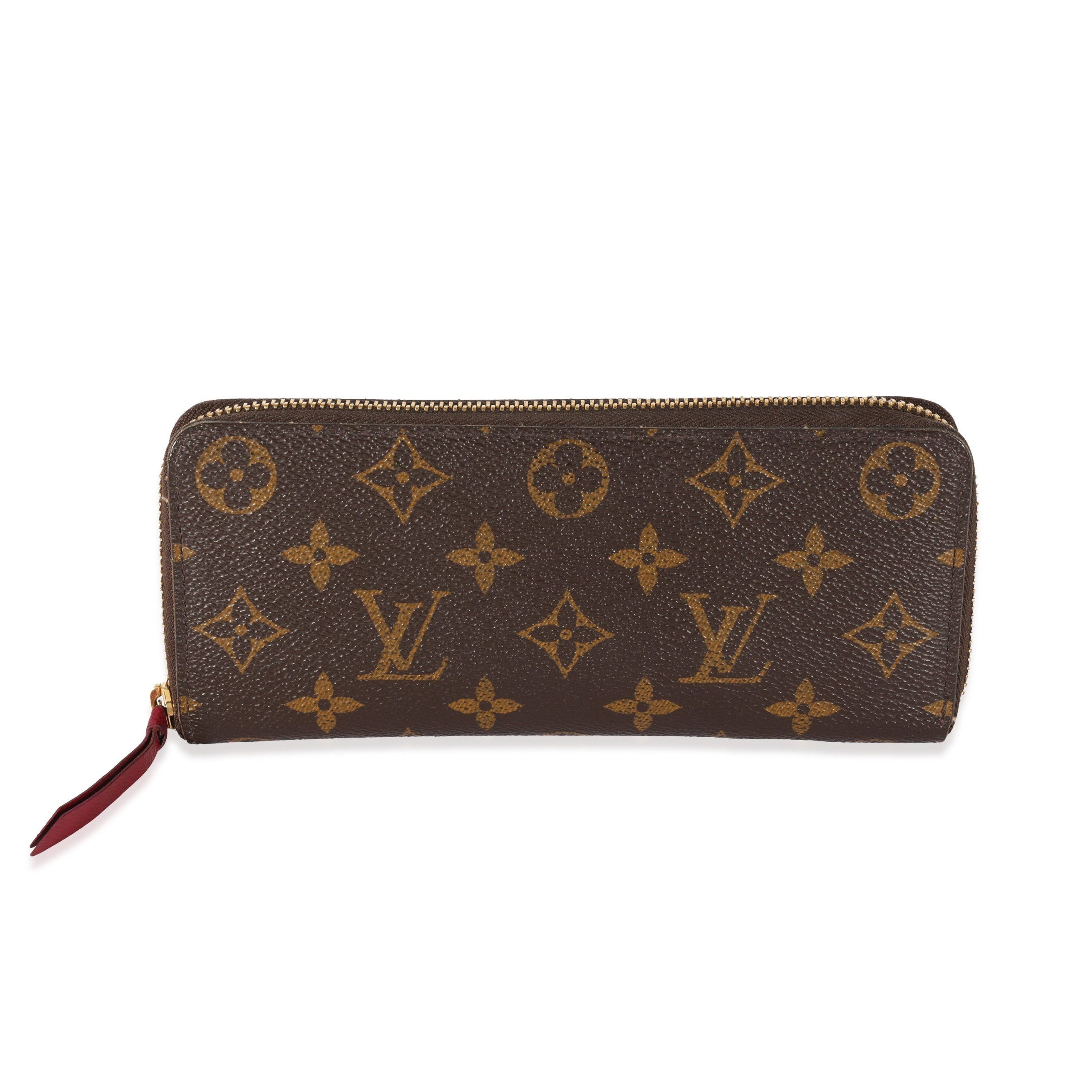 image of Louis Vuitton Monogram Canvas Clemence Wallet in Brown, Women's