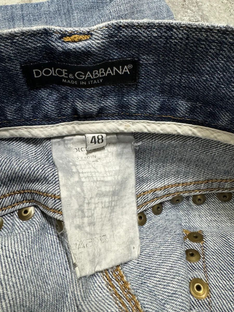 Dolce & Gabbana SS2006 Dolce & Gabbana Studded Blue Denim Jeans Size US 30 / EU 46 - 8 Thumbnail