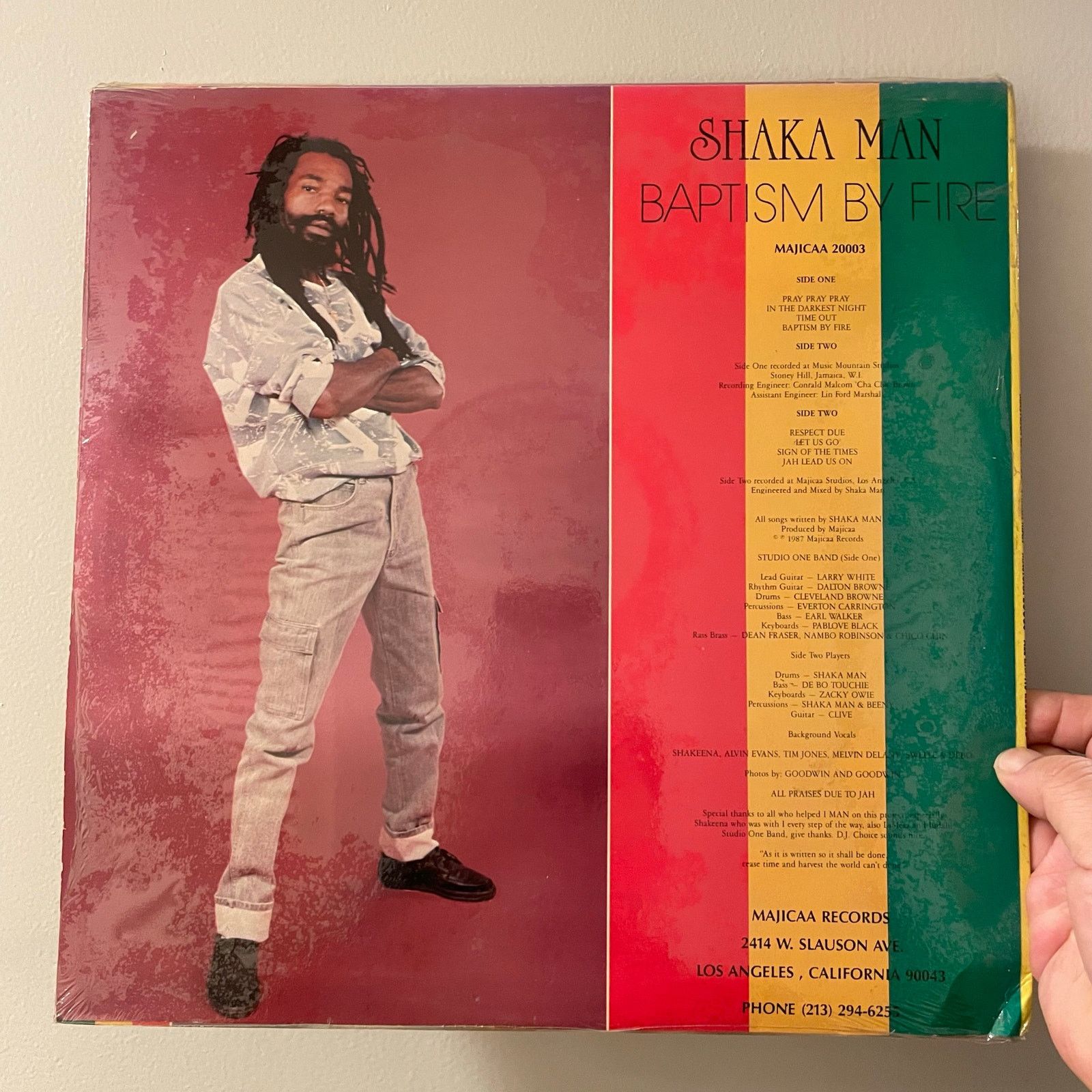 INTENTIONALLY BLANK Shaka Man - Baptism By Fire LP Sealed reggae roots album Size ONE SIZE - 2 Thumbnail