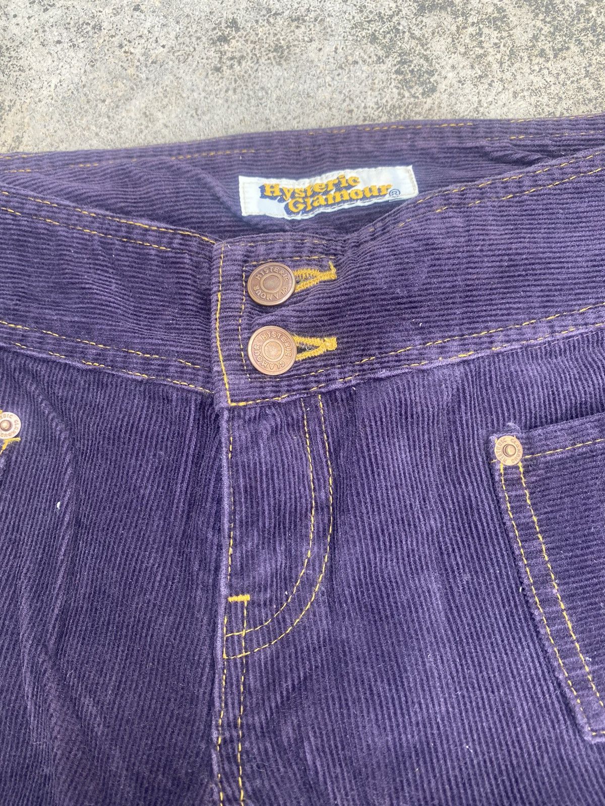 Designer × Hysteric Glamour × Japanese Brand Flare Hysteric Glamour Corduroy Low Rise Bush Pants Size US 27 - 7 Thumbnail