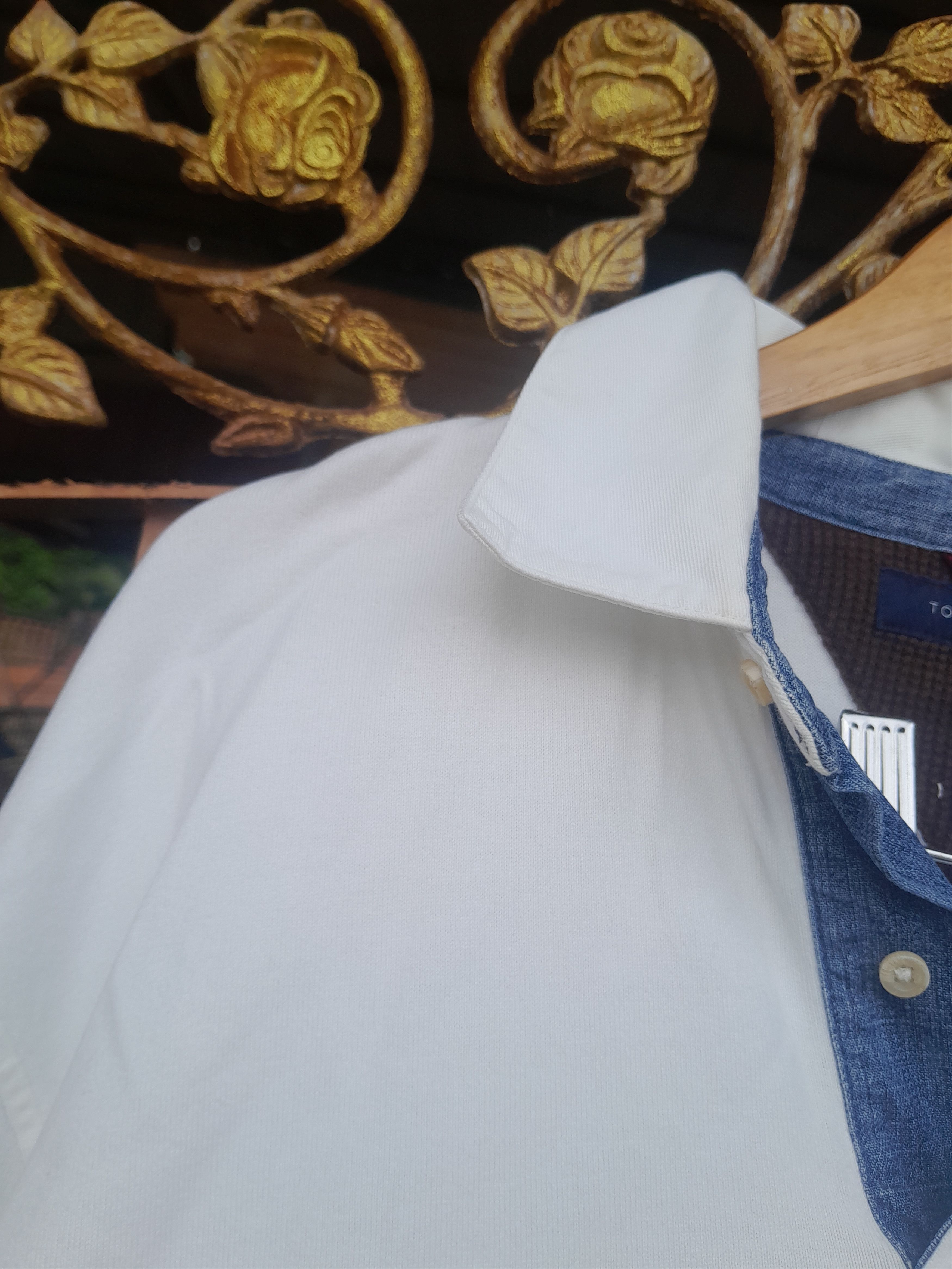 Tommy Hilfiger ❤FINAL DROP🔴DIRTY WHITE TOMMY HILFIGER POLO COLLAR Size US L / EU 52-54 / 3 - 4 Thumbnail