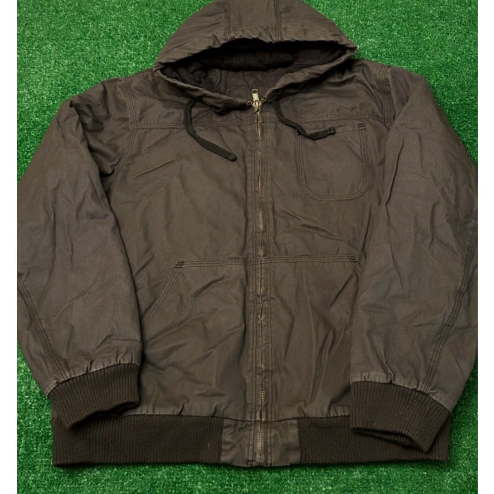Vintage VINTAGE DVS Skater Waxed Canvas Work Wear Detroit Hoodie Jacket L Mens Black 90s Y2K Punk Grunge Hip Hop Waxed Hooded Full Zip Size US L / EU 52-54 / 3 - 4 Thumbnail