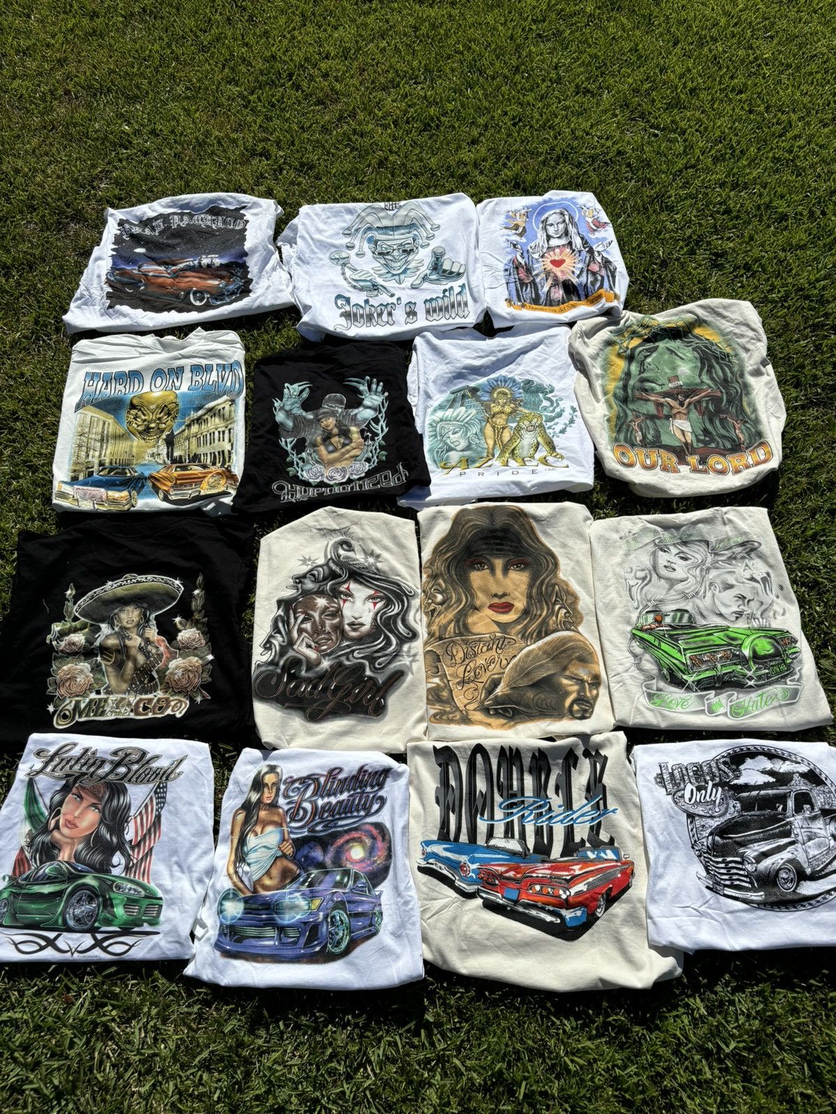 Homies × Mexicana × Vintage 90s Low Rider Chevy Impala Tee DEADSTOCK Size US XXL / EU 58 / 5 - 5 Thumbnail