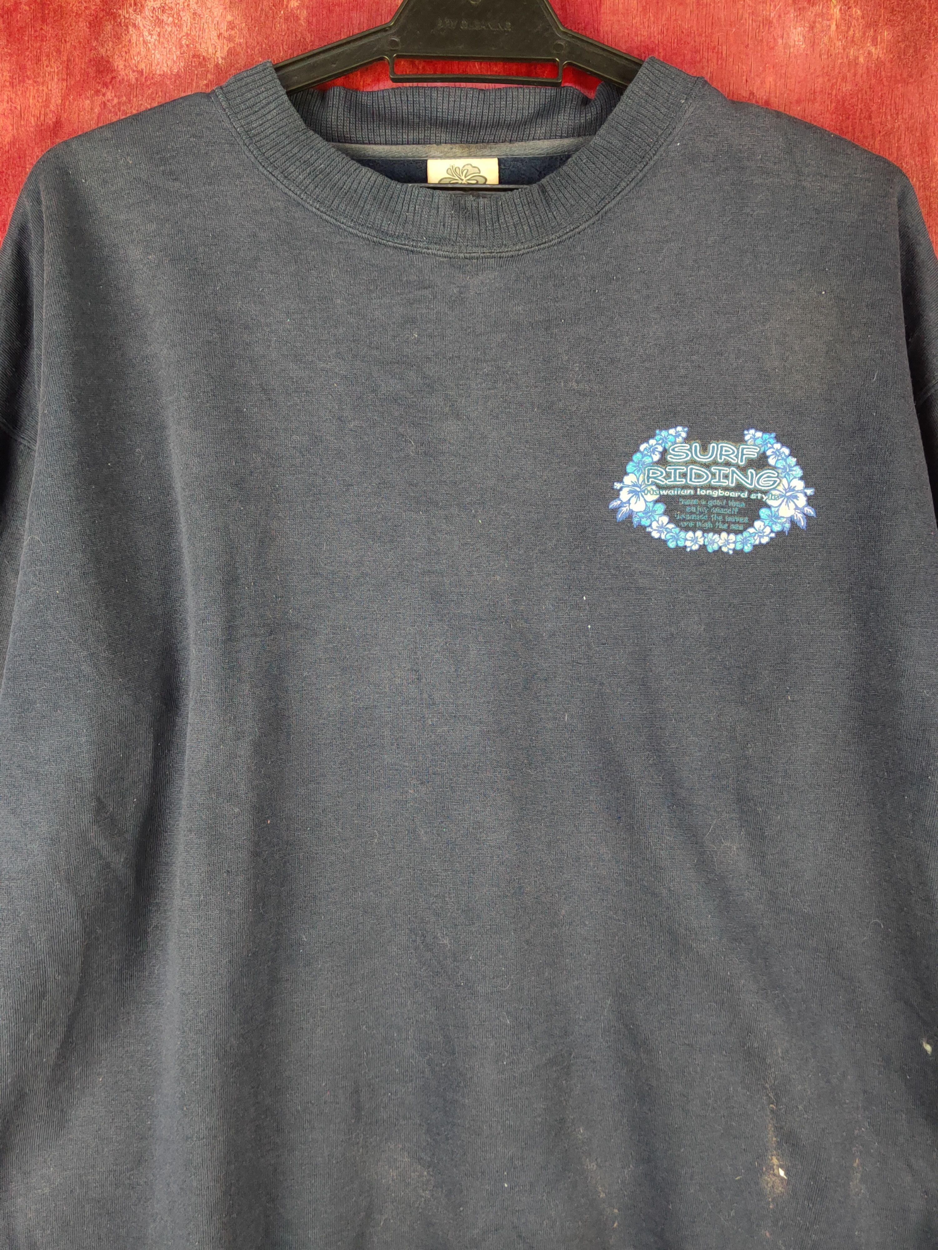 Japanese Brand × Vintage Thirdwave surf vintage Dark Blue Sweatshirts #S2044 Size US L / EU 52-54 / 3 - 2 Thumbnail