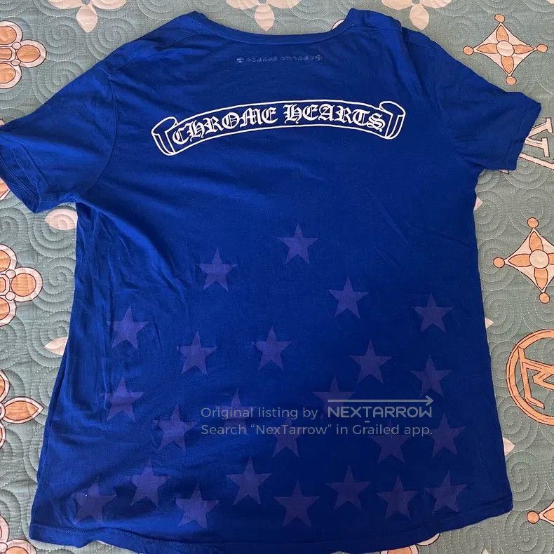 Chrome Hearts CHROME HEARTS Size S Klein blue star Sanskrit scroll V-neck Size US S / EU 44-46 / 1 - 2 Thumbnail