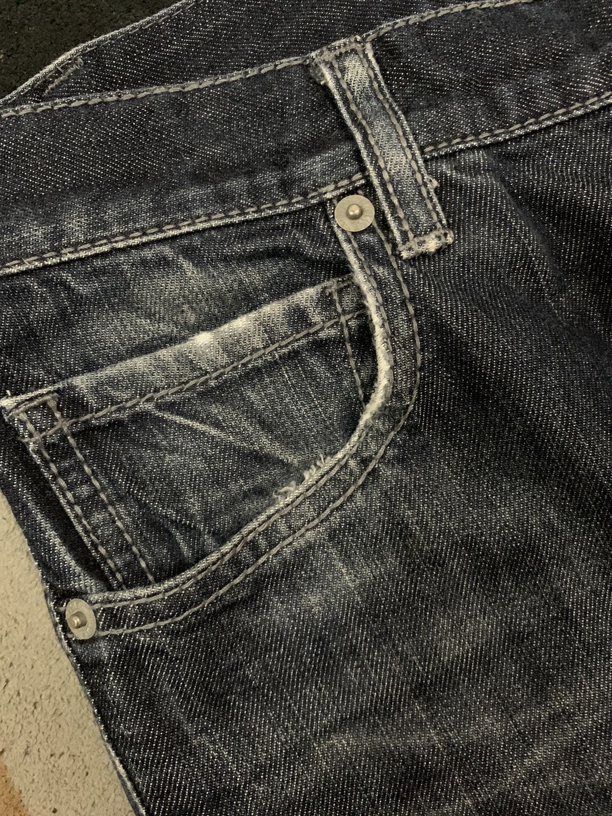 JOSEPH HOMME Vintage Joseph Homme Japan Dark Blue Washed Distressed Jeans Size US 30 / EU 46 - 14 Thumbnail