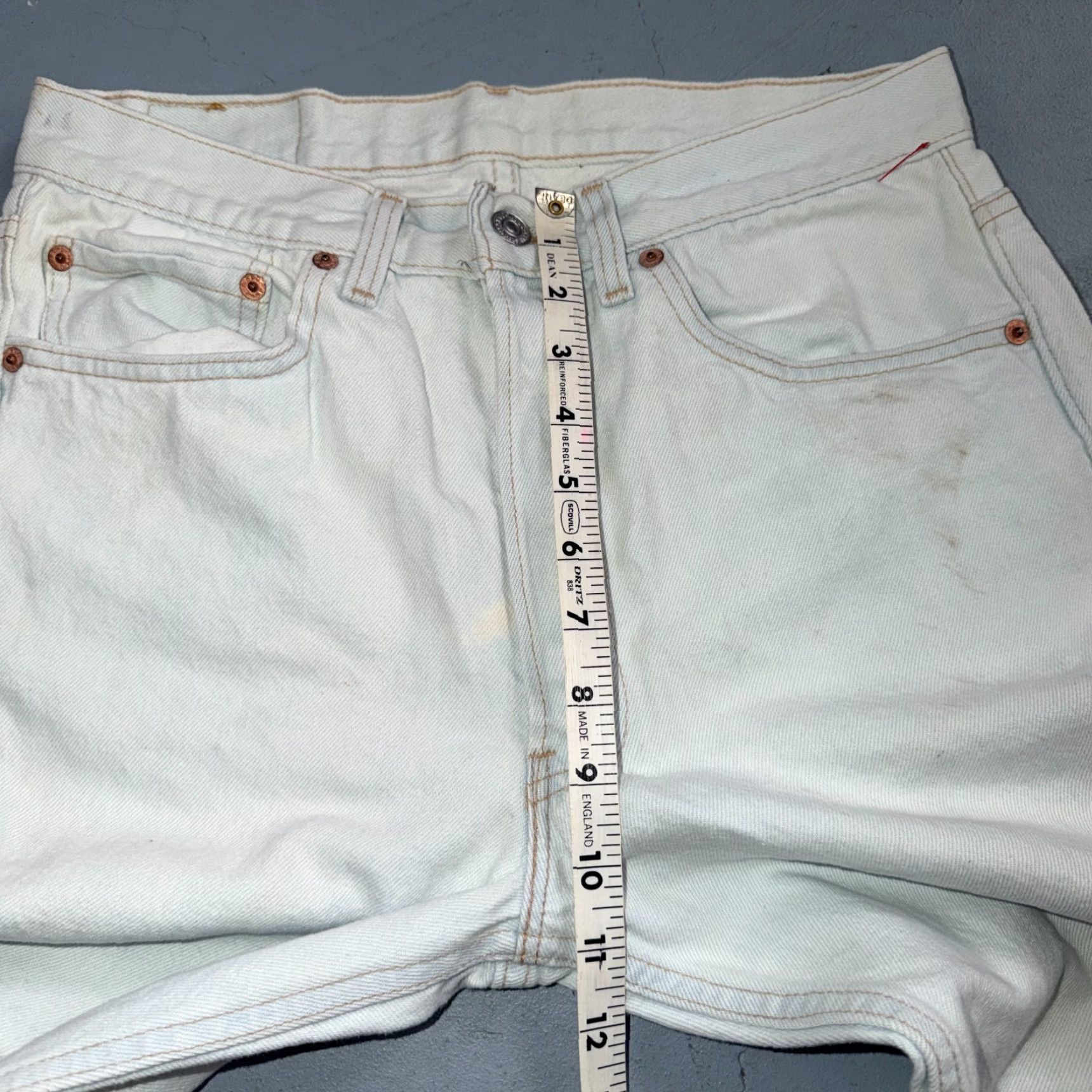 Levi's VINTAGE Levi's 501 Jeans 90s USA Straight Leg Light Wash Blue 31x34 Mens Size US 31 - 7 Thumbnail