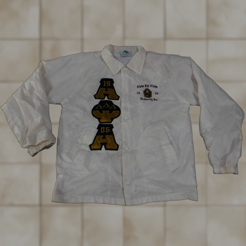 Augusta Sportswear VINTAGE Alpha Phi Alpha Jacket Mens Medium Augusta Embroidered Fraternity 1906 Greek Size US M / EU 48-50 / 2 - 1 Thumbnail