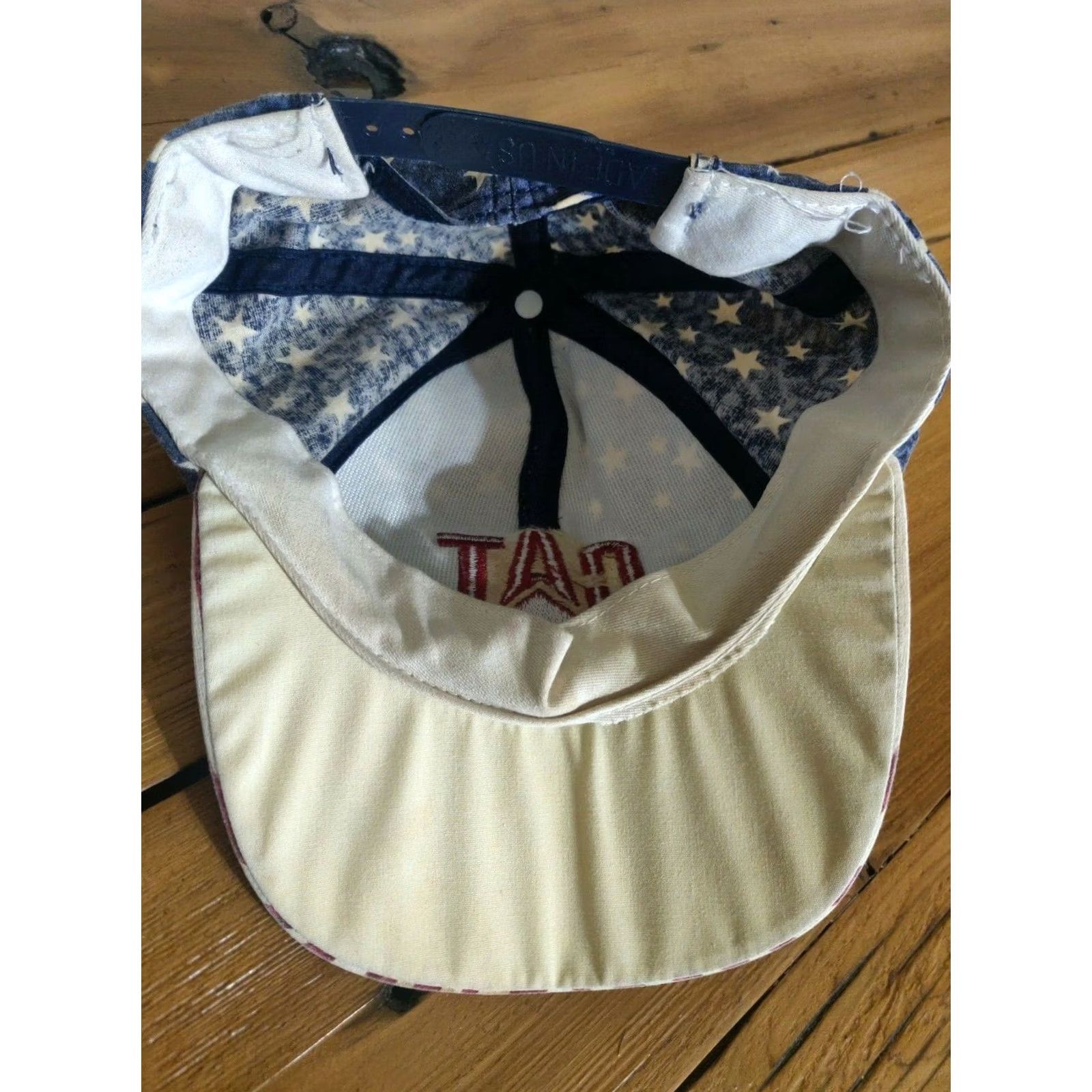 Vintage Vintage CAT Caterpillar Snapback Farm Hat Cap - USA Flag American Design Size ONE SIZE - 3 Thumbnail