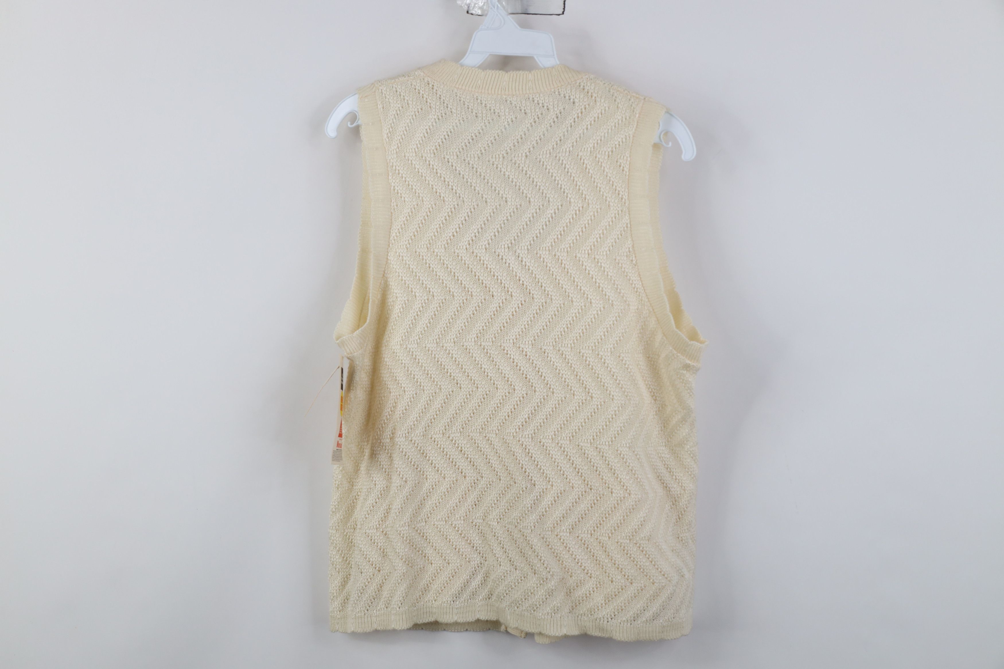 Vintage Deadstock Vintage 60s Streetwear Crochet Knit Sweater Vest Size L / US 10 / IT 46 - 8 Thumbnail